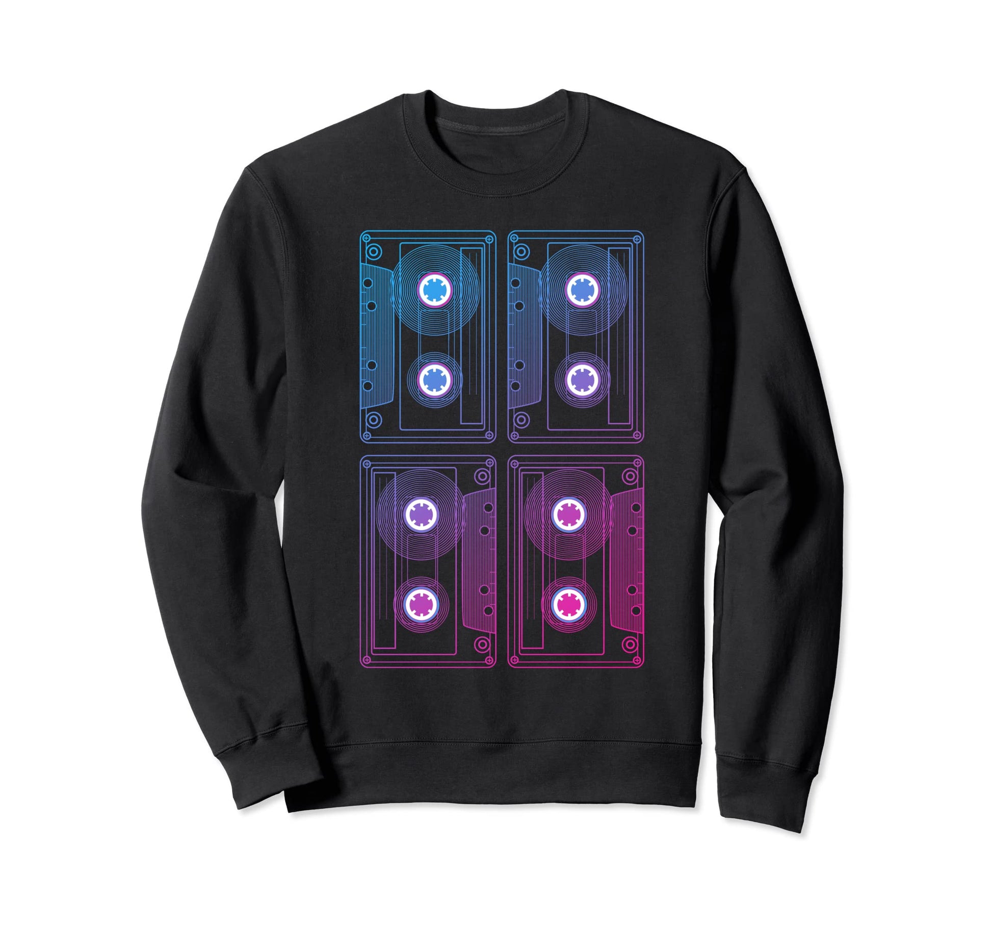 80S Vaporwave Cassette Tape Sweatshirt - Novelty Apparel Men Women - T-Shirt, Sweatshirt, Hoodie