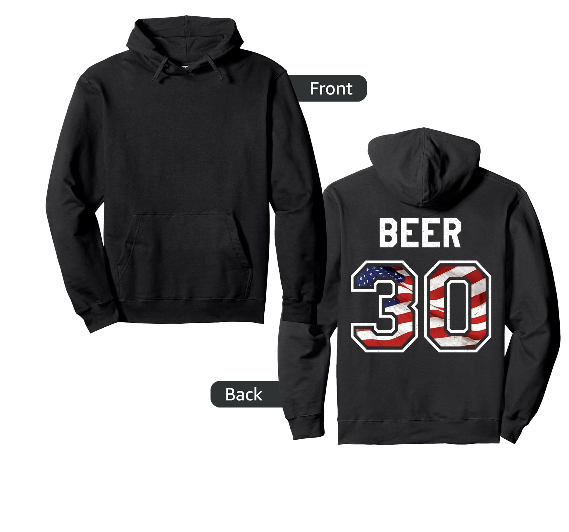 Beer Lover Usa Funny 30Th Birthday Hoodie - Custom Art Print for Adults - T-Shirt, Sweatshirt, Hoodie