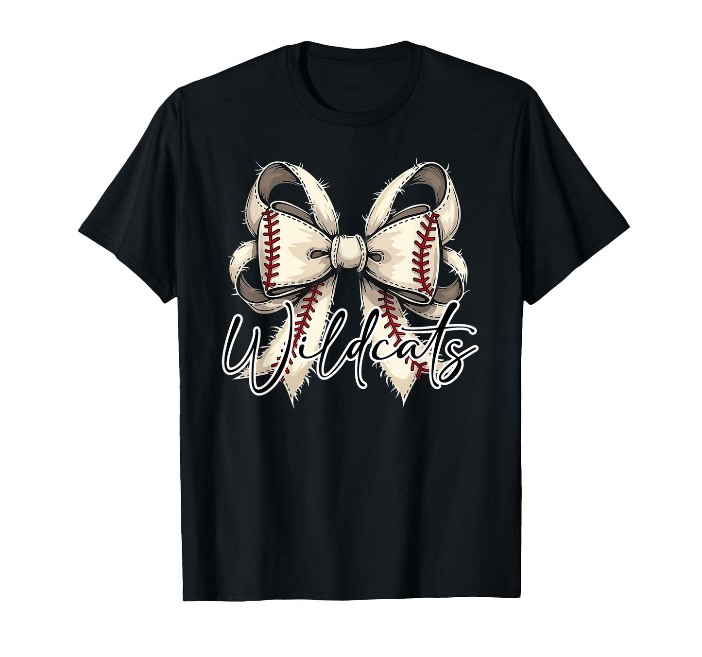 Wildcats Baseball Coquette Bow Game Day T-Shirt - Unique Graphic Unisex - T-Shirt, Sweatshirt, Hoodie
