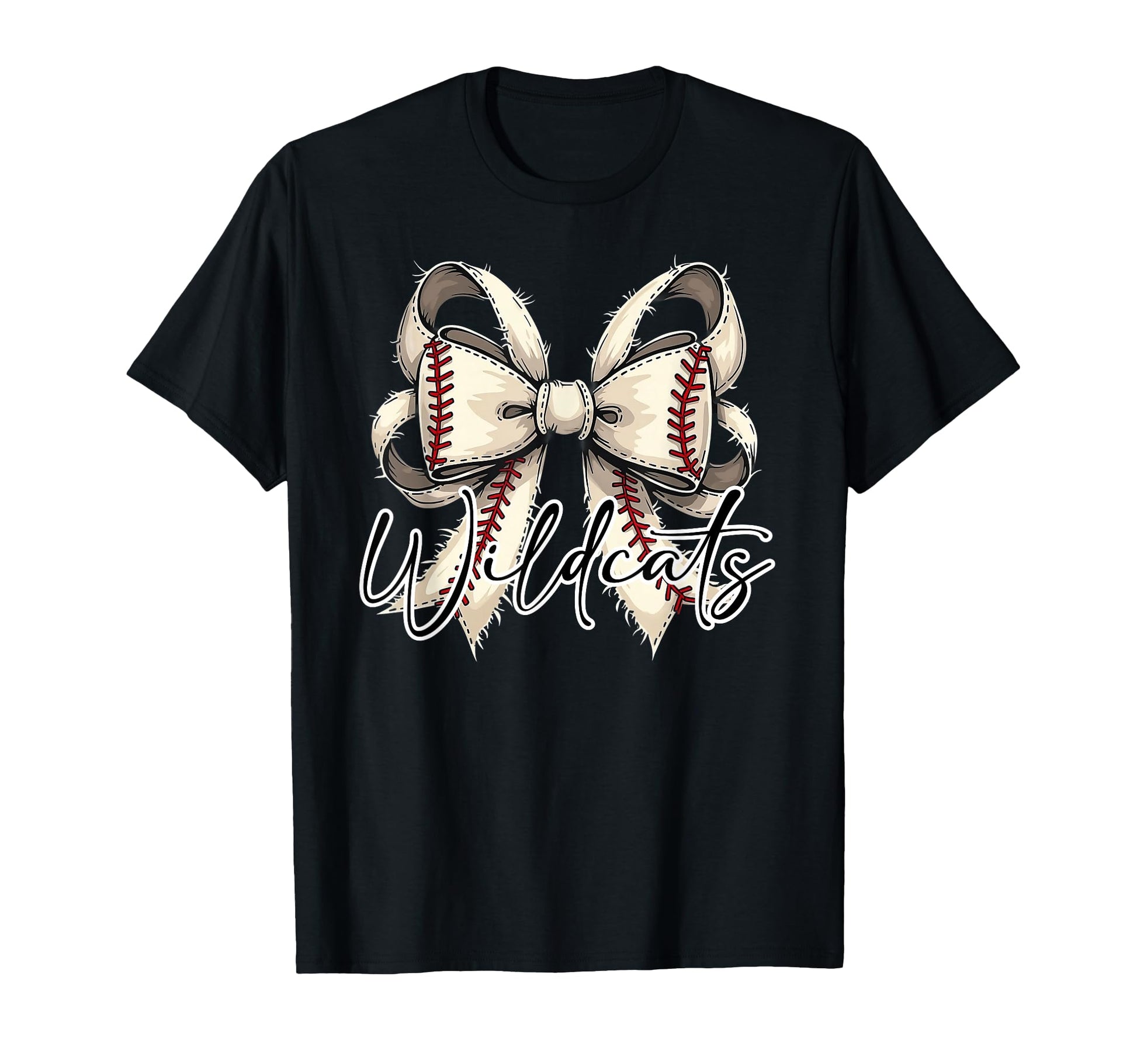 Wildcats Baseball Coquette Bow Game Day T-Shirt - Unique Graphic Unisex - T-Shirt, Sweatshirt, Hoodie
