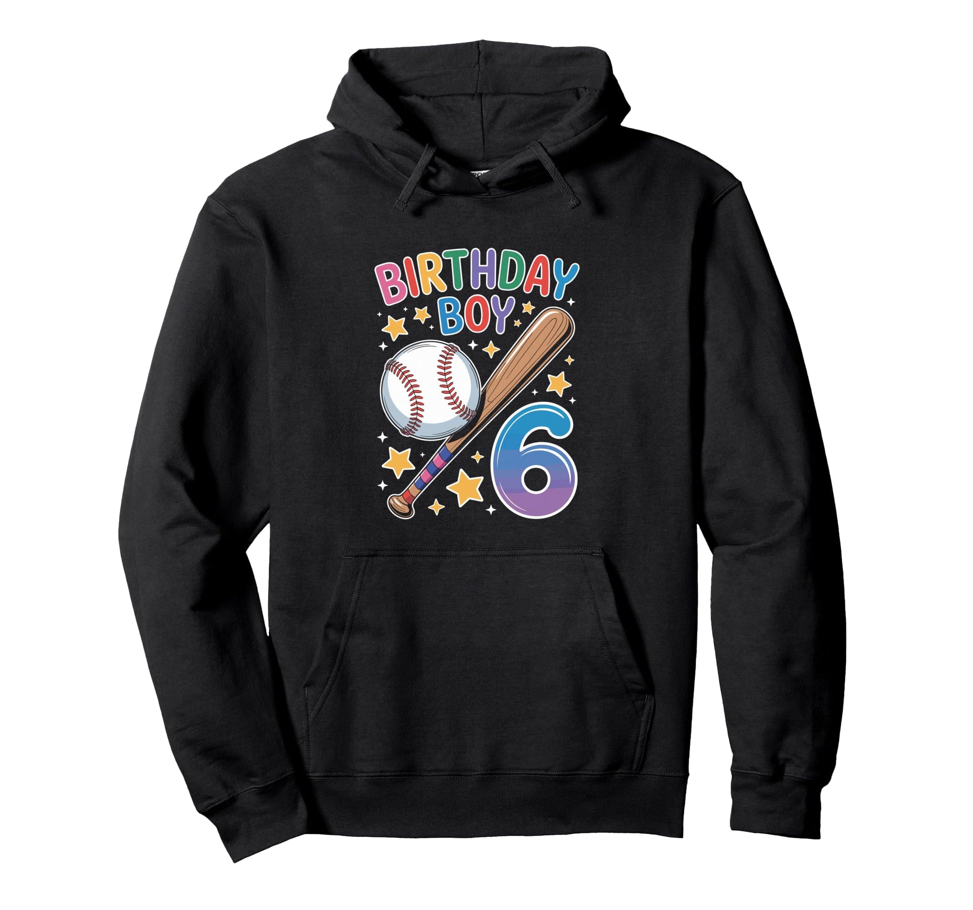 Birthday 6Th Birthday Baseball Hoodie - Aesthetic Graphic for Adults - T-Shirt, Sweatshirt, Hoodie