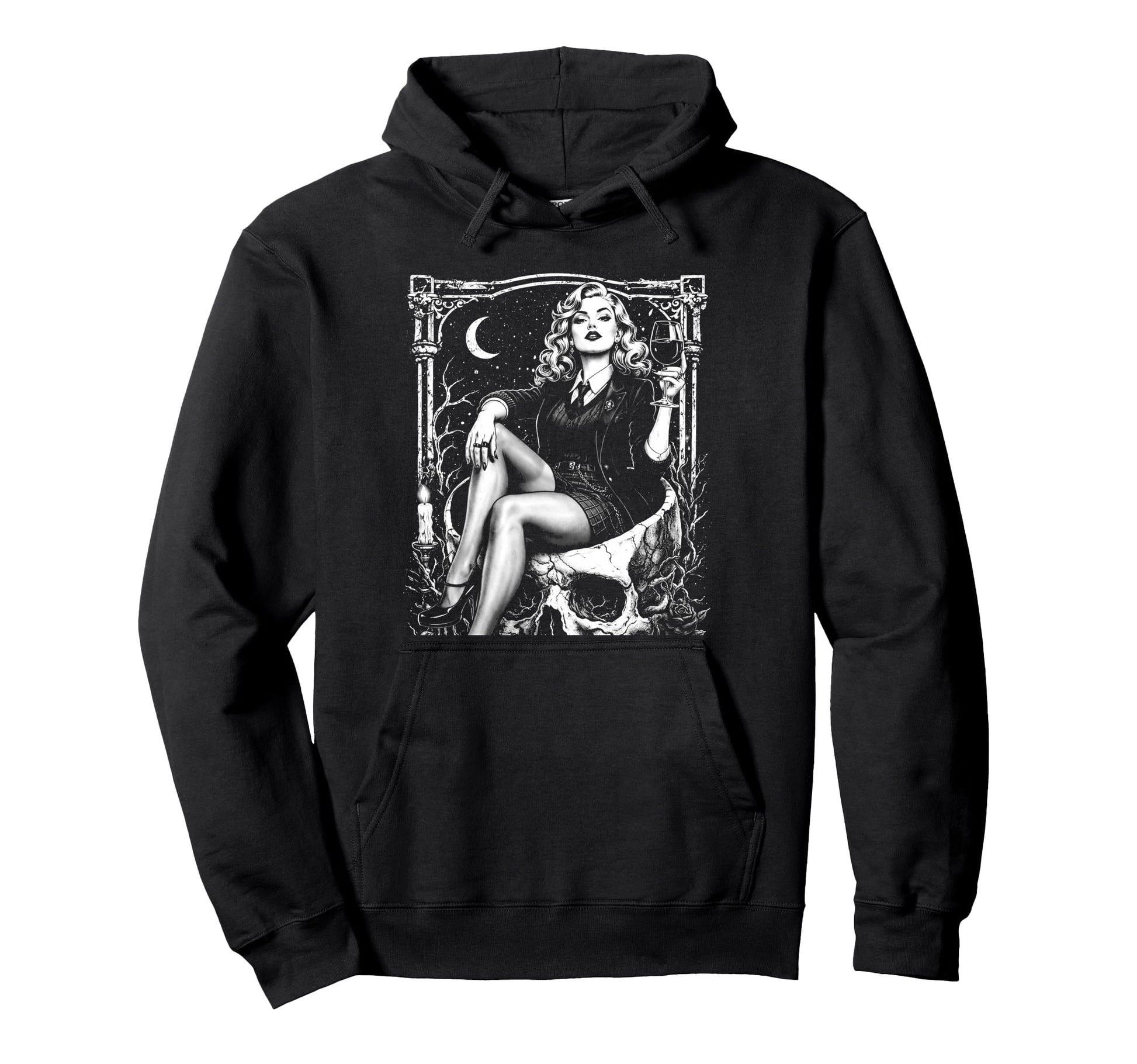 1950S Pinup Punk Alt Grunge Dark Goth Hoodie - Unique Graphic Men Women - T-Shirt, Sweatshirt, Hoodie