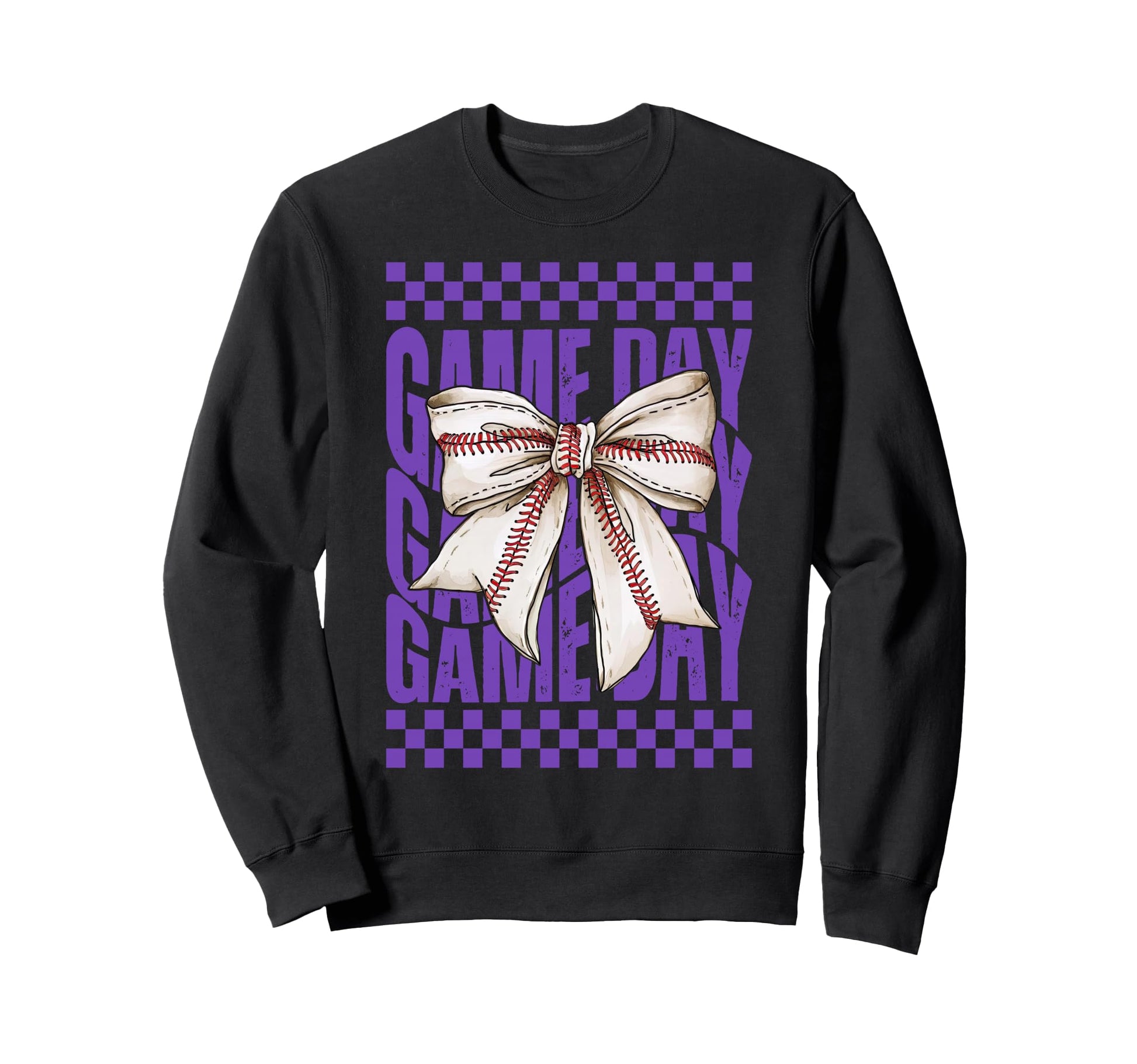 Groovy Game Day Coquette Bow Sweatshirt - Custom Art Print Men Women - T-Shirt, Sweatshirt, Hoodie