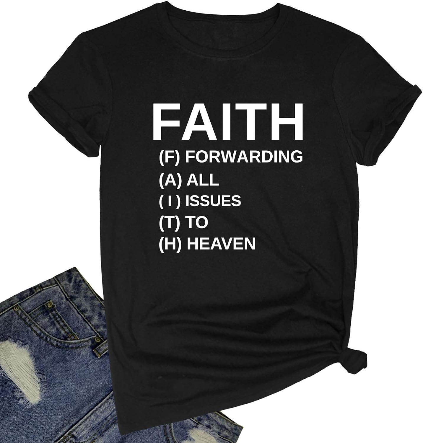 Women Faith Round Neck Graphic Cute Funny Tops - Adult & Kids T-Shirts, Sweatshirts & Hoodies apparel design preview 1