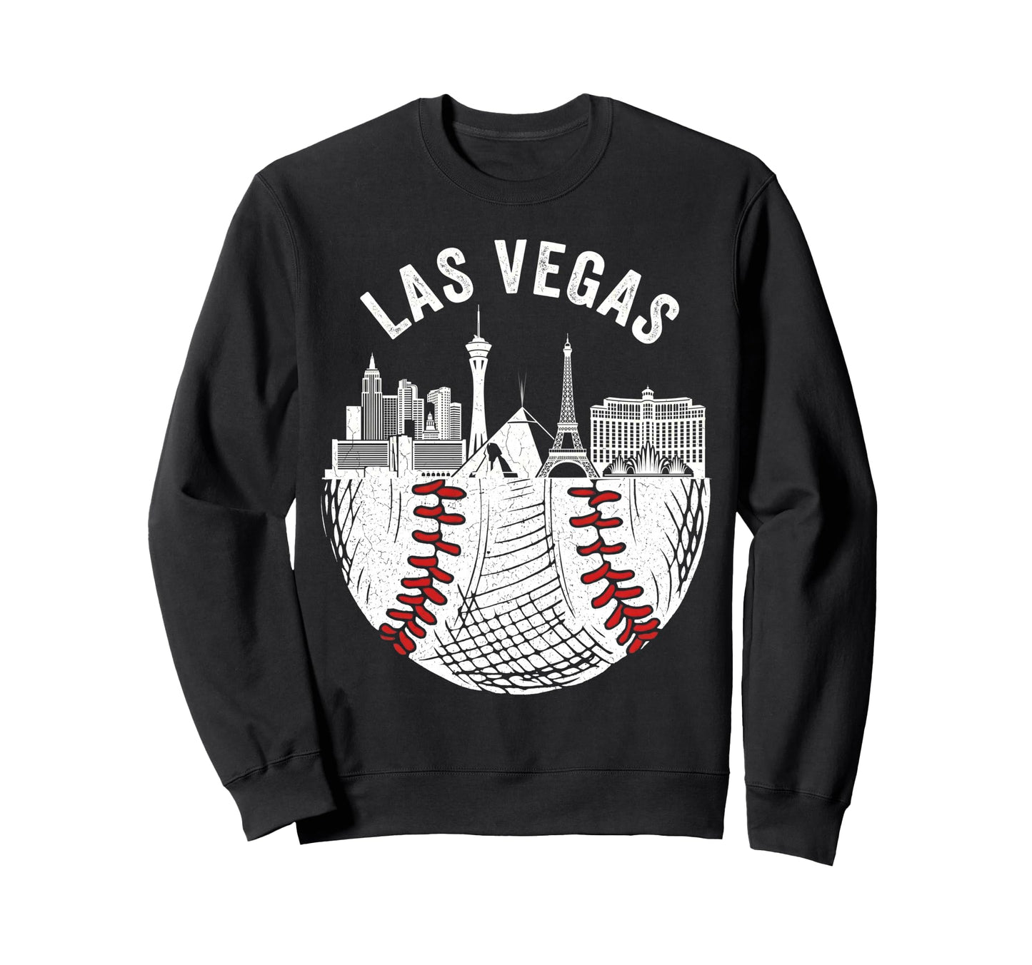 Las Vegas Baseball Skyline Sweatshirt - Unique Graphic Men Women - T-Shirt, Sweatshirt, Hoodie