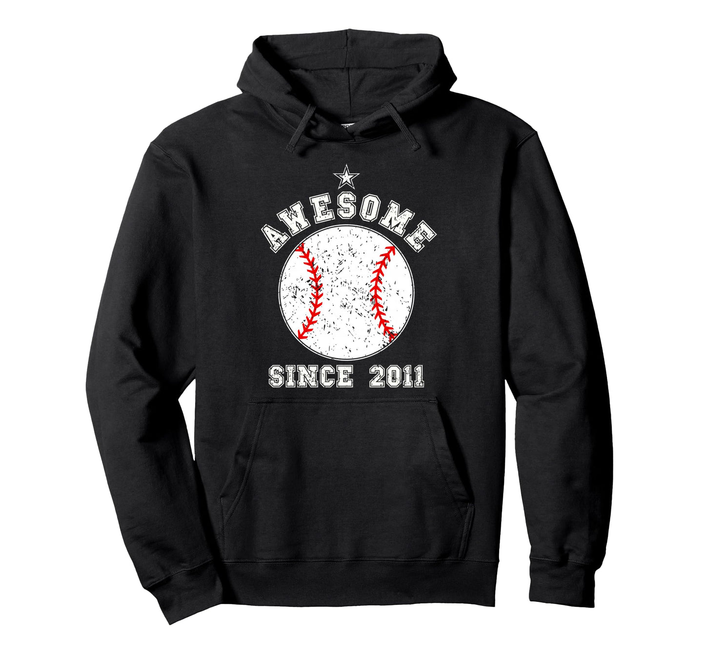 15 Year Old Baseball Awesome Since 2011 Hoodie - Fun Novelty Design Unisex - T-Shirt, Sweatshirt, Hoodie
