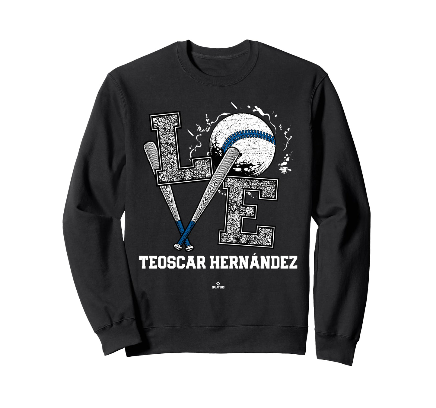 Distressed Baseball Love Teoscar Hern Sweatshirt - Unique Graphic Unisex - T-Shirt, Sweatshirt, Hoodie