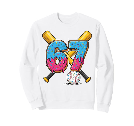 Baseball Drip Number 67 Player Sweatshirt - Casual Everyday Wear Men Women - T-Shirt, Sweatshirt, Hoodie
