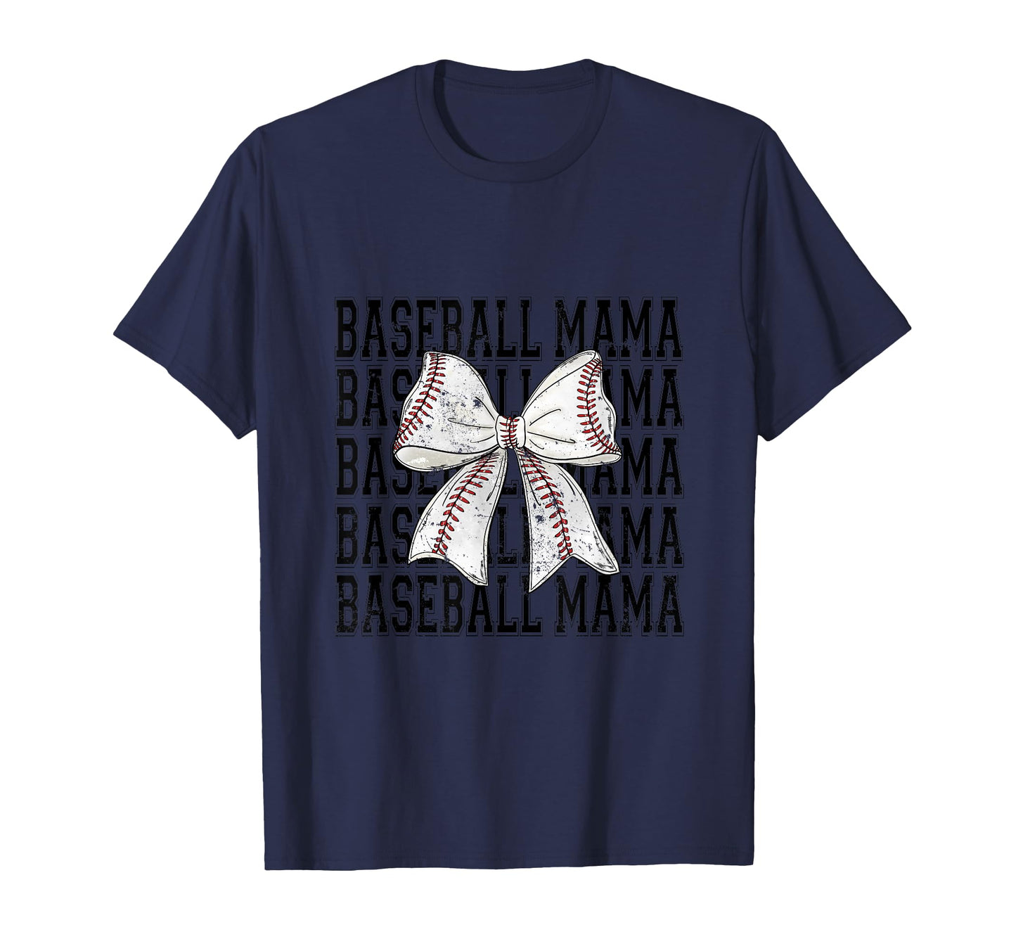 Baseball Mama Coquette Bow Grunge T-Shirt - Casual Everyday Wear Unisex - T-Shirt, Sweatshirt, Hoodie