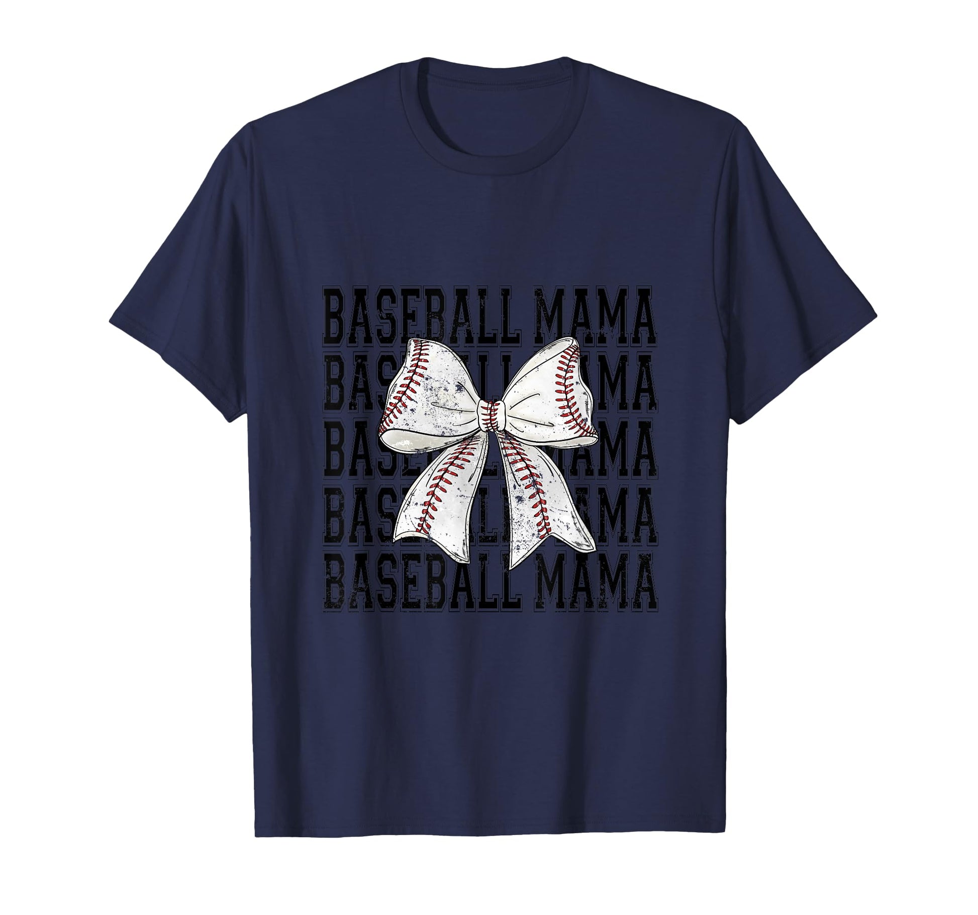 Baseball Mama Coquette Bow Grunge T-Shirt - Casual Everyday Wear Unisex - T-Shirt, Sweatshirt, Hoodie