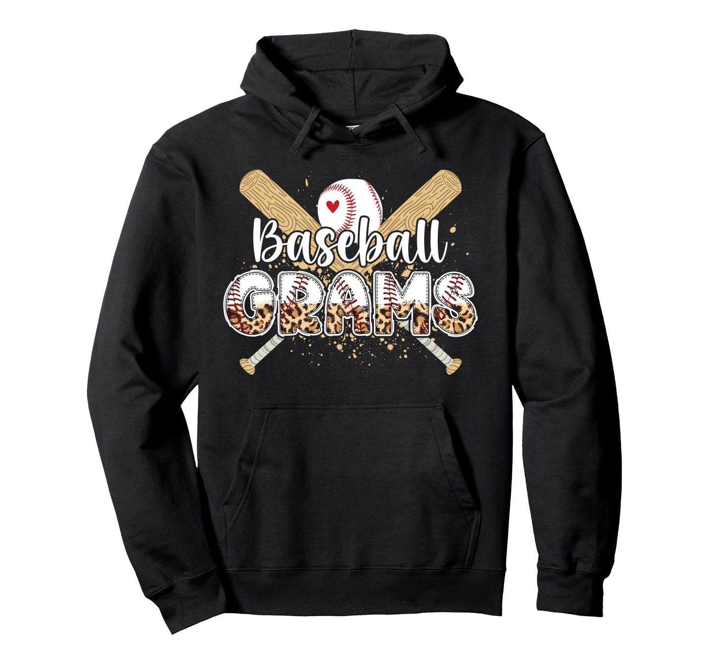 Baseball Grams Leopard Grams Baseball Hoodie - Trendy Graphic Men Women - T-Shirt, Sweatshirt, Hoodie