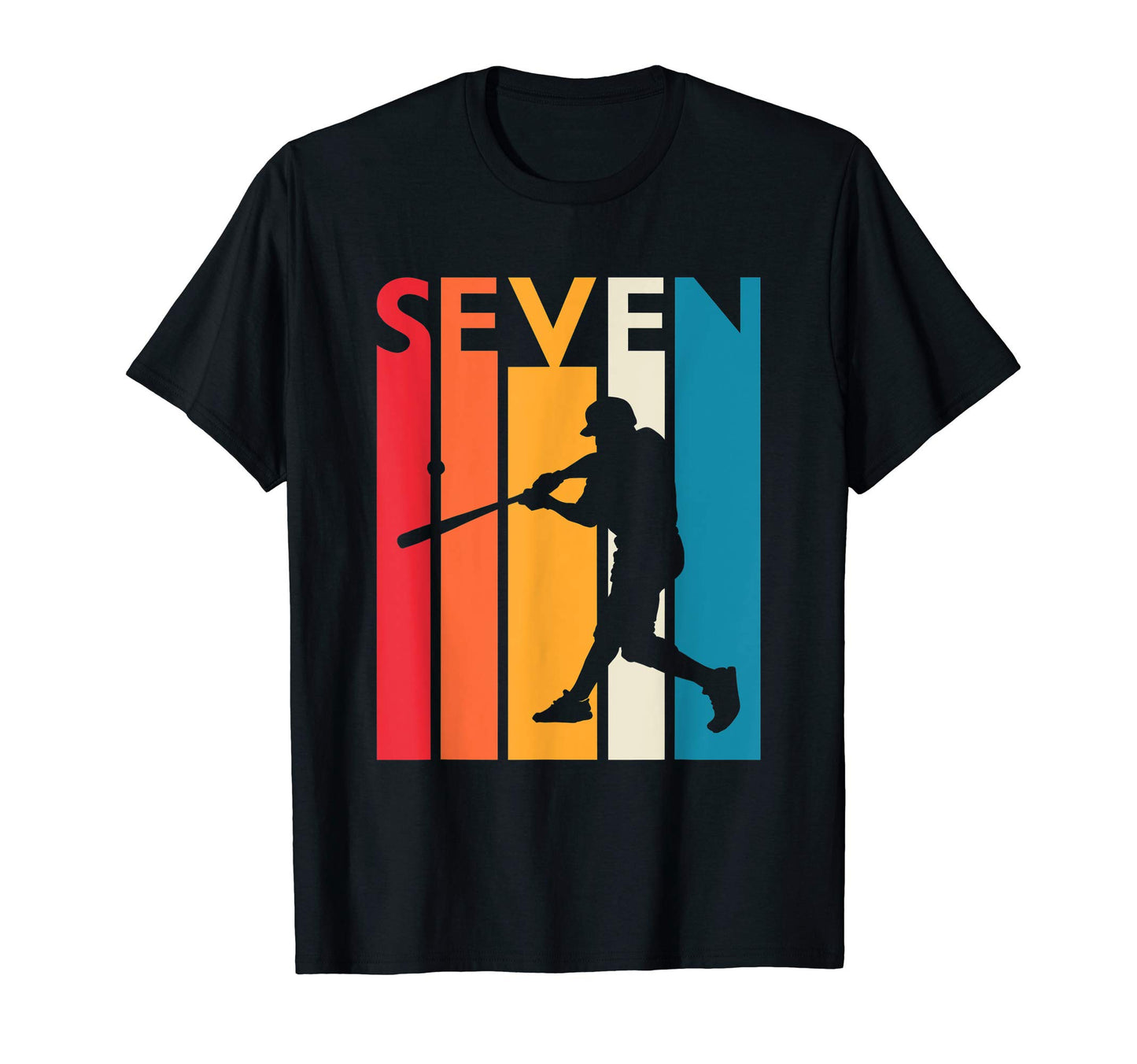 7Th Birthday Gift Seven Baseball Birthday 7 T-Shirt - Graphic Print Unisex - T-Shirt, Sweatshirt, Hoodie