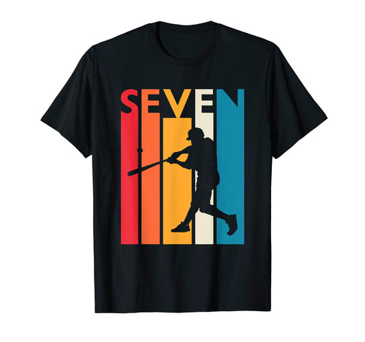 7Th Birthday Gift Seven Baseball Birthday 7 T-Shirt - Graphic Print Unisex - T-Shirt, Sweatshirt, Hoodie