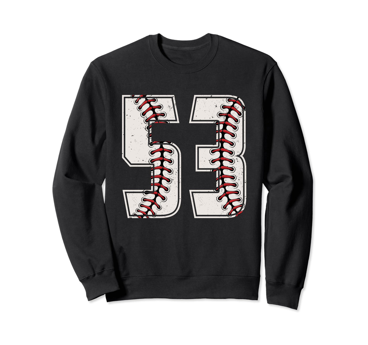 Baseball Player Number 53 Fifty Sweatshirt - Aesthetic Graphic for Adults - T-Shirt, Sweatshirt, Hoodie