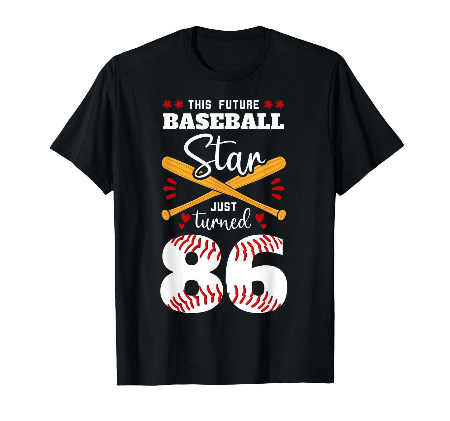This Future Baseball Star Just Turned 86 T-Shirt - Minimalist Print Unisex - T-Shirt, Sweatshirt, Hoodie