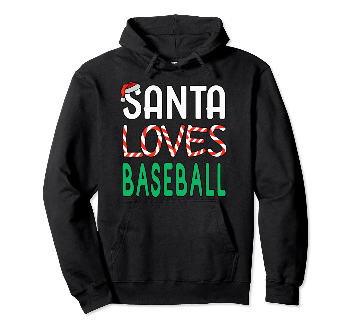 Baseball Santa Loves Baseball Hoodie - Streetwear Style Men Women - T-Shirt, Sweatshirt, Hoodie