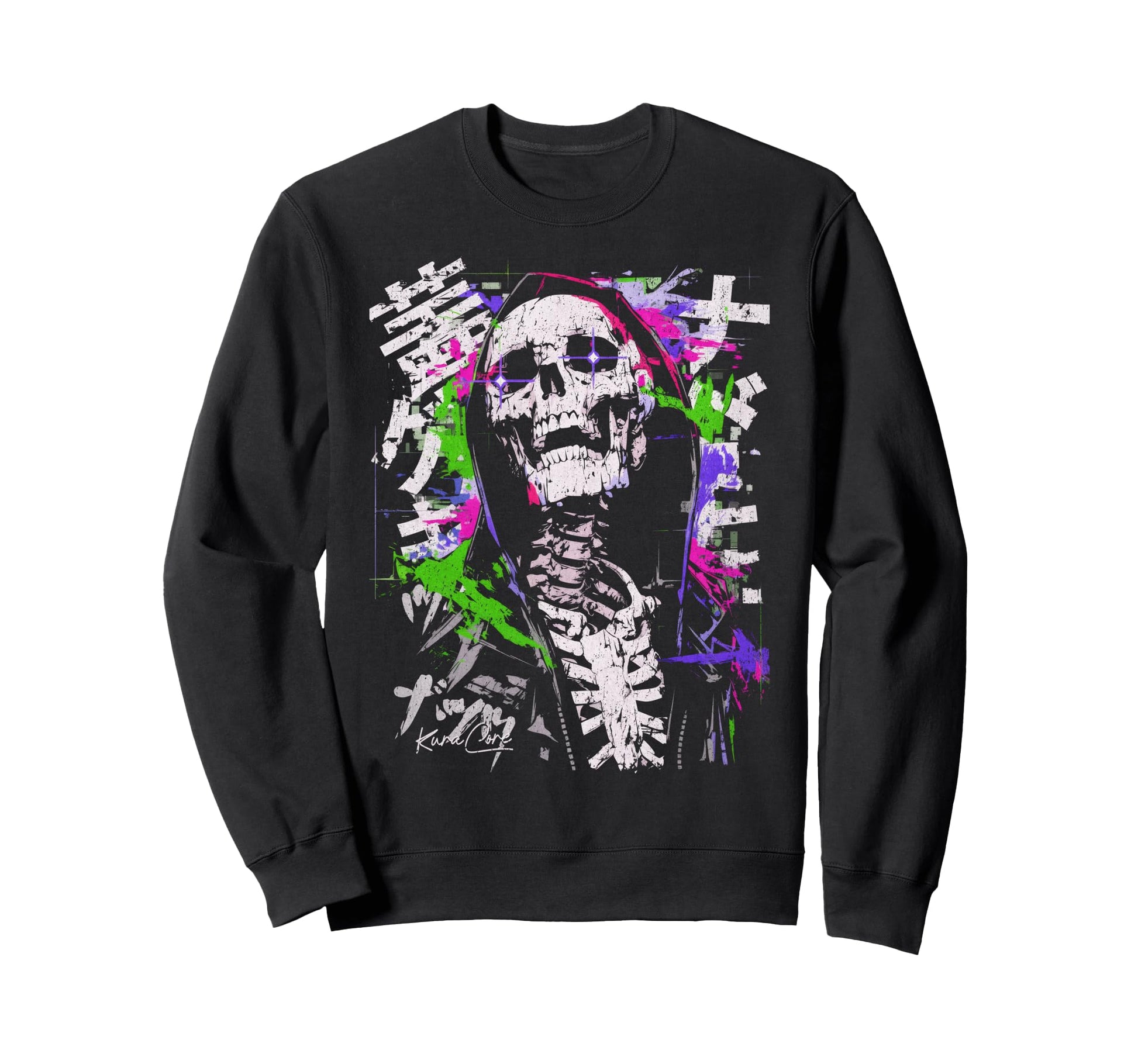 Japanese Streetwear Cyberpunk Y2K Sweatshirt - Custom Art Print Men Women - T-Shirt, Sweatshirt, Hoodie
