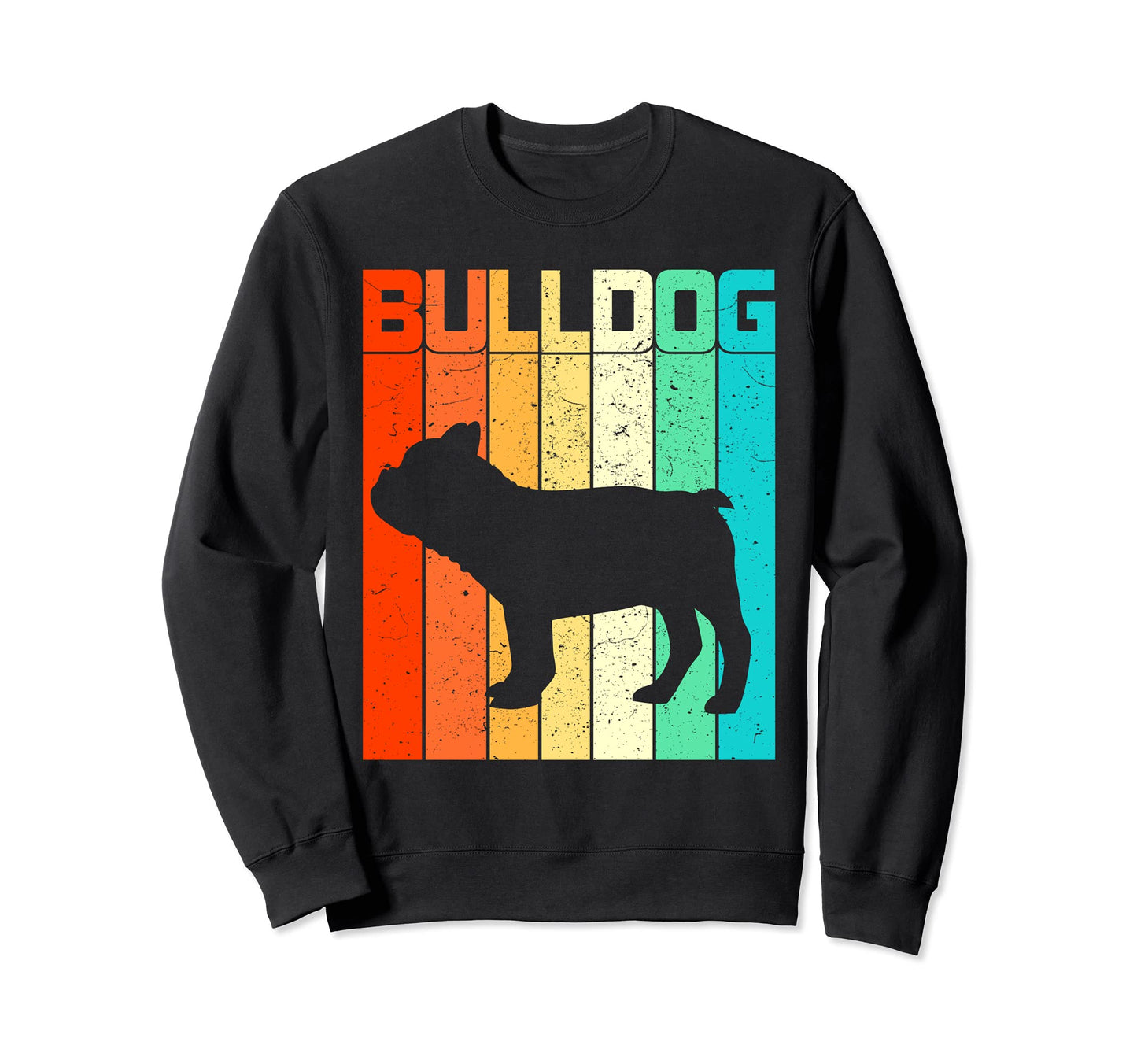 Bulldog Stripes Sweatshirt - Aesthetic Graphic Unisex - T-Shirt, Sweatshirt, Hoodie
