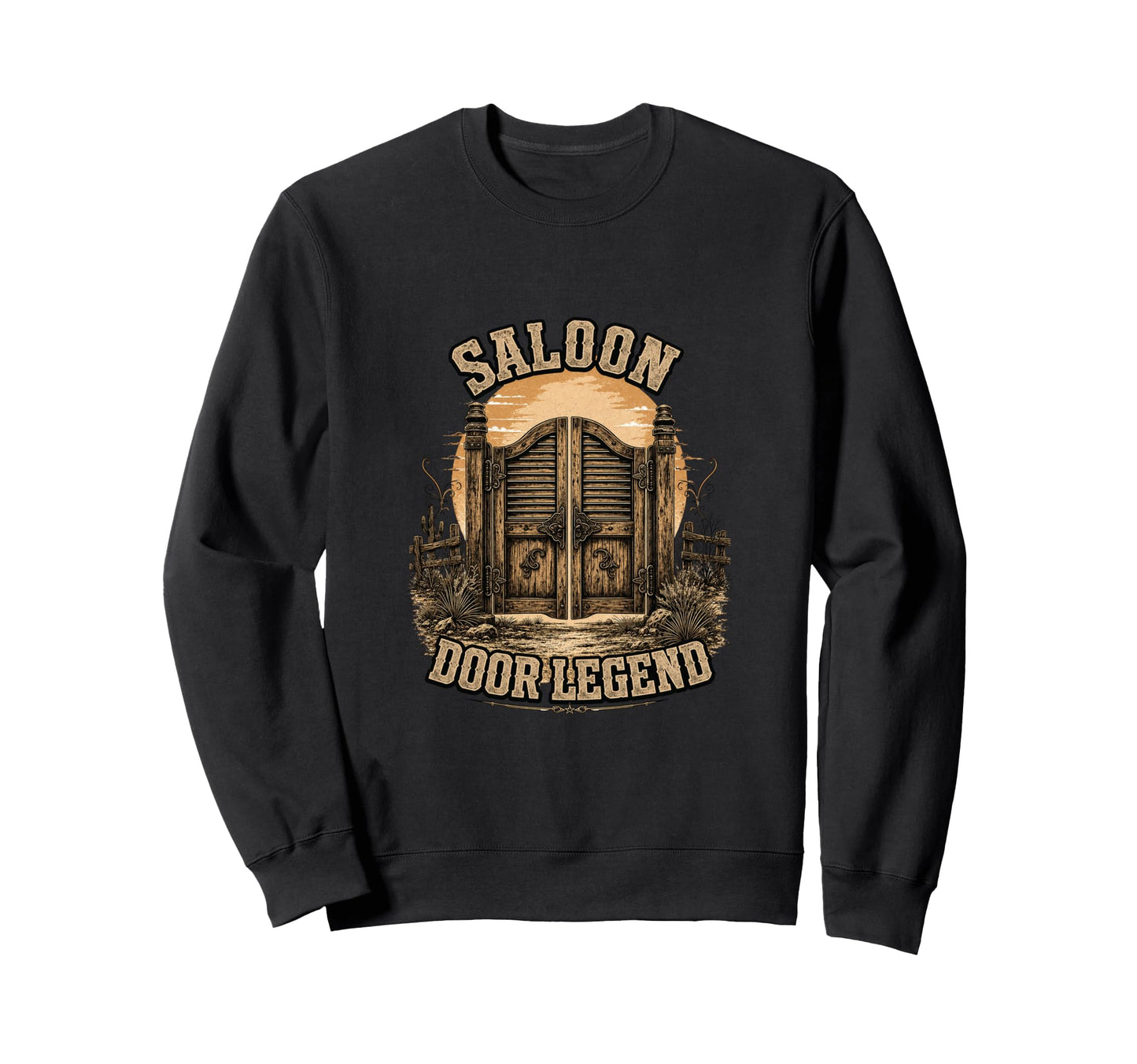 Saloon Door Legend Western Sweatshirt - Fun Novelty Design for Adults - T-Shirt, Sweatshirt, Hoodie