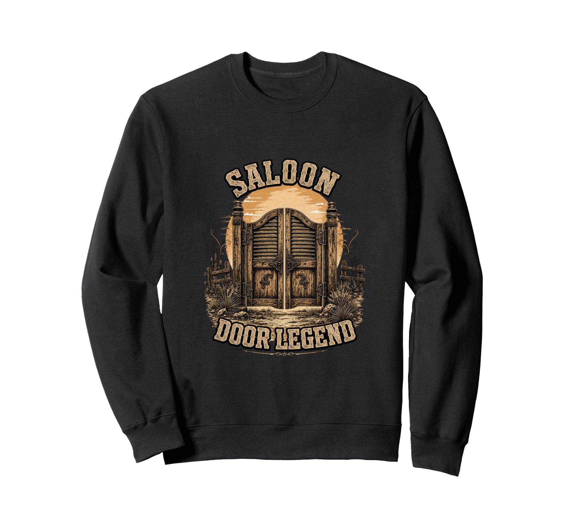 Saloon Door Legend Western Sweatshirt - Fun Novelty Design for Adults - T-Shirt, Sweatshirt, Hoodie
