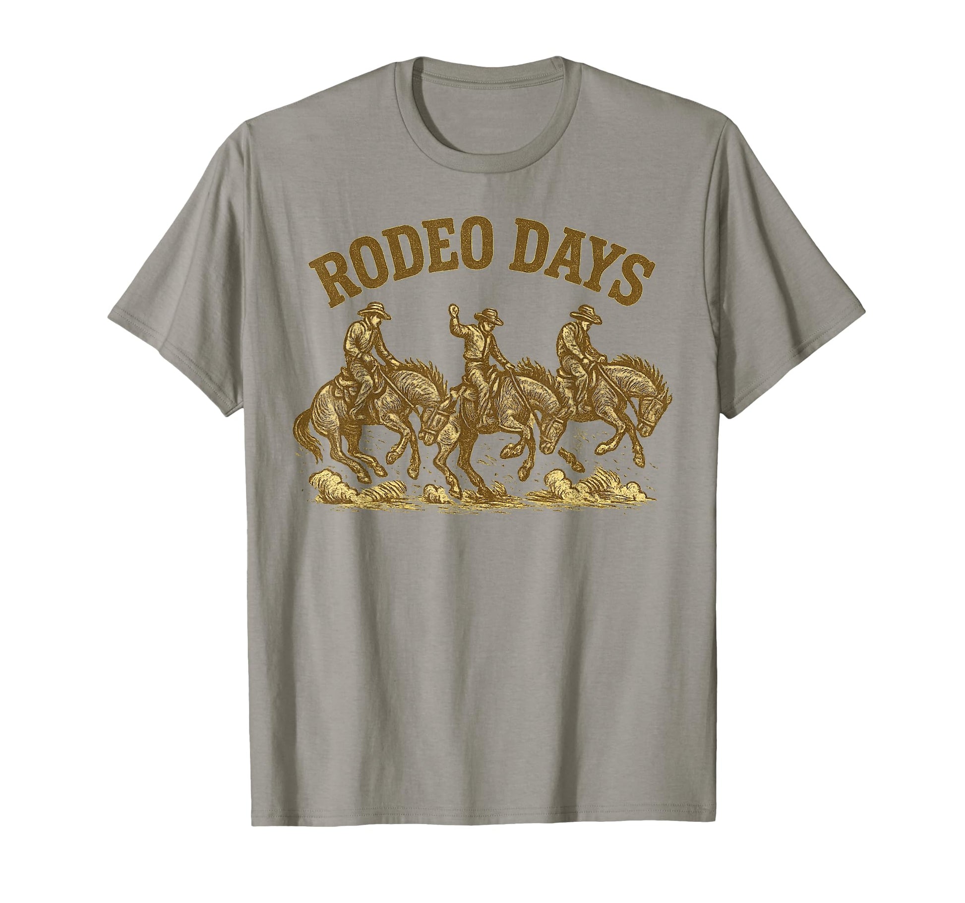 Rodeo Days Cowboys Riding Western Art T-Shirt - Fun Novelty Design Unisex - T-Shirt, Sweatshirt, Hoodie