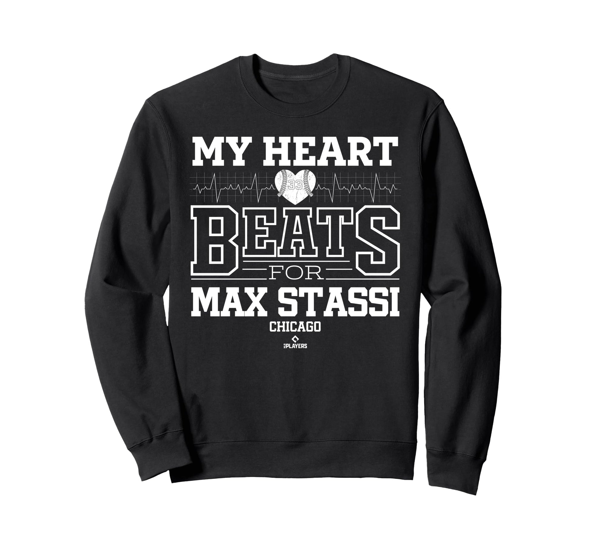 My Heart Beats Max Stassi Chicago Sweatshirt - Custom Art Print Unisex - T-Shirt, Sweatshirt, Hoodie