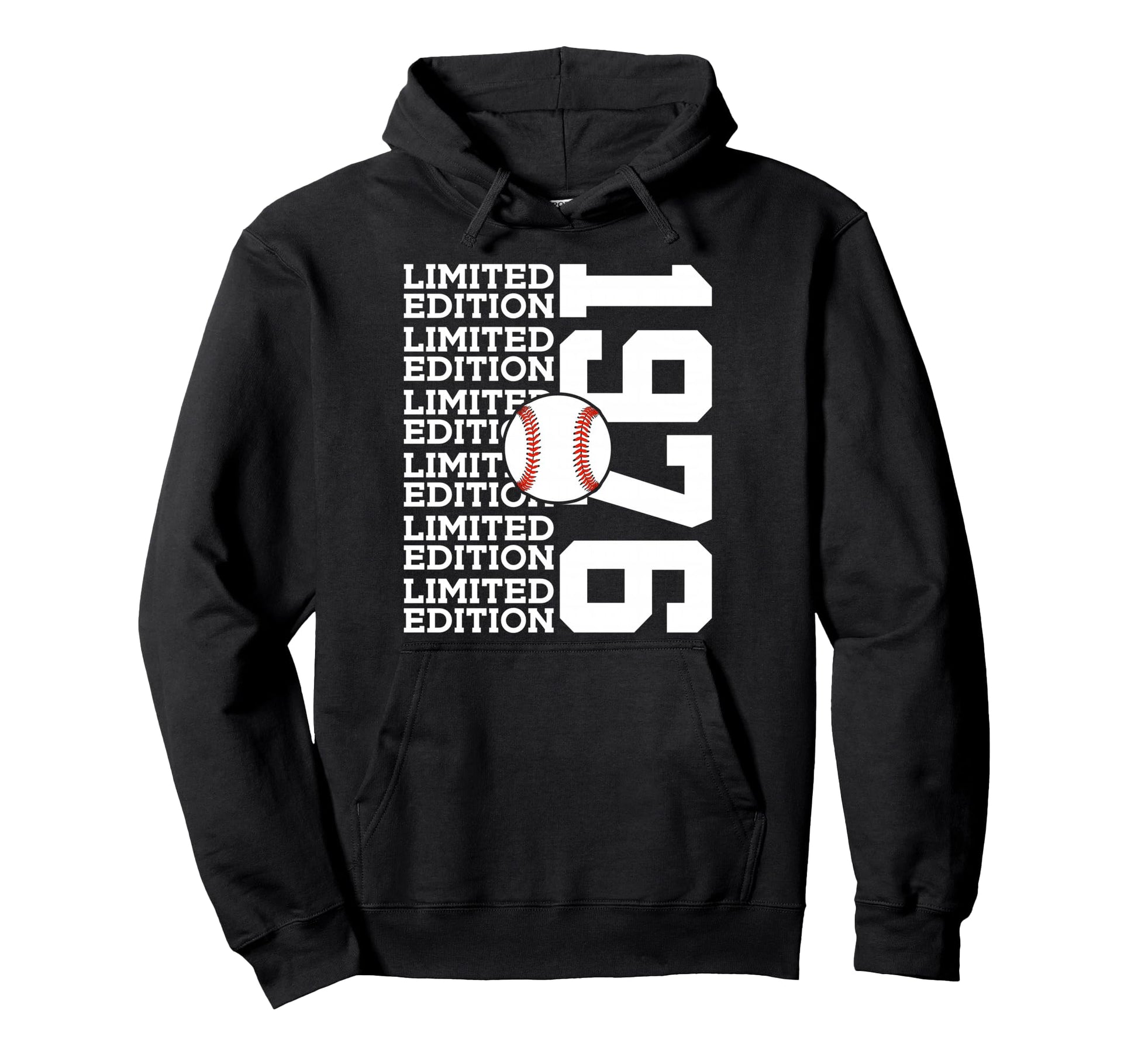 1976 Baseball 50Th Birthday Hoodie - Casual Everyday Wear Unisex - T-Shirt, Sweatshirt, Hoodie