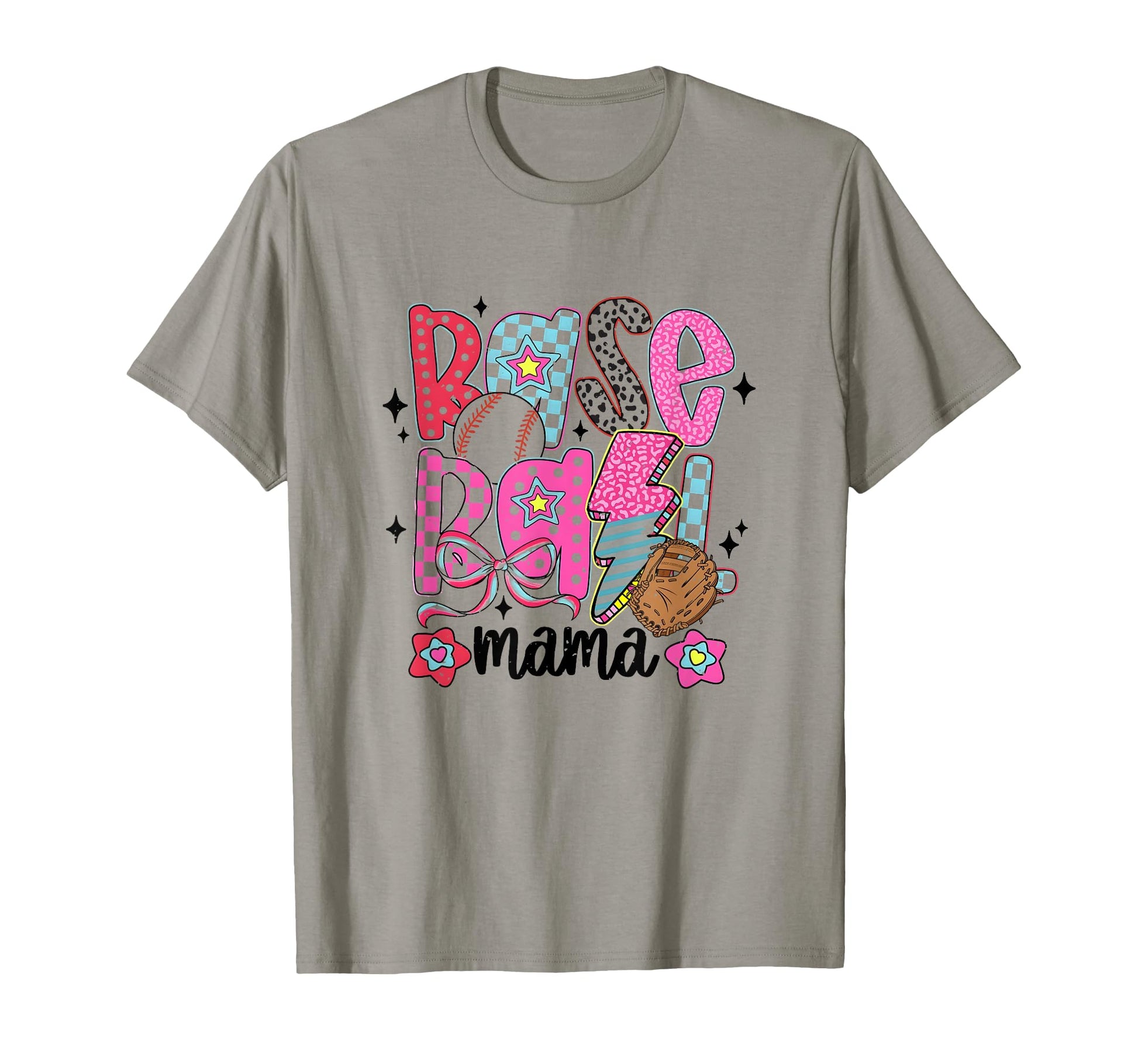 Baseball Mama Coquette Bow Mothers Day T-Shirt - Unique Graphic for Adults - T-Shirt, Sweatshirt, Hoodie