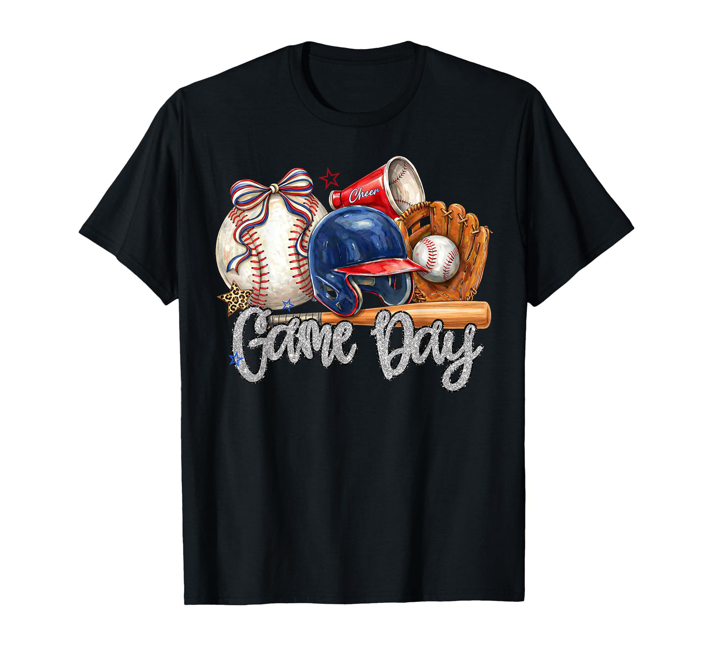 Game Day Baseball Coquette Bow T-Shirt - Aesthetic Graphic Men Women - T-Shirt, Sweatshirt, Hoodie