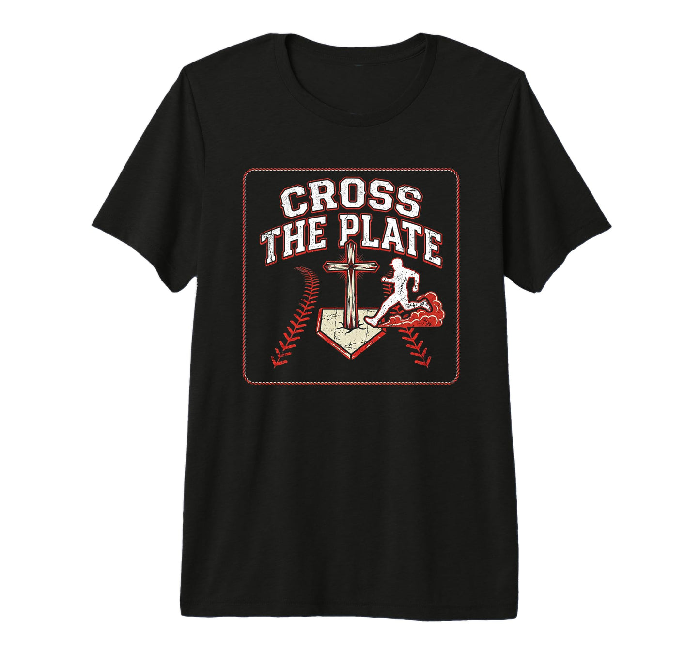 Cross Plate Christian Baseball Faith T-Shirt - Streetwear Style Unisex - T-Shirt, Sweatshirt, Hoodie