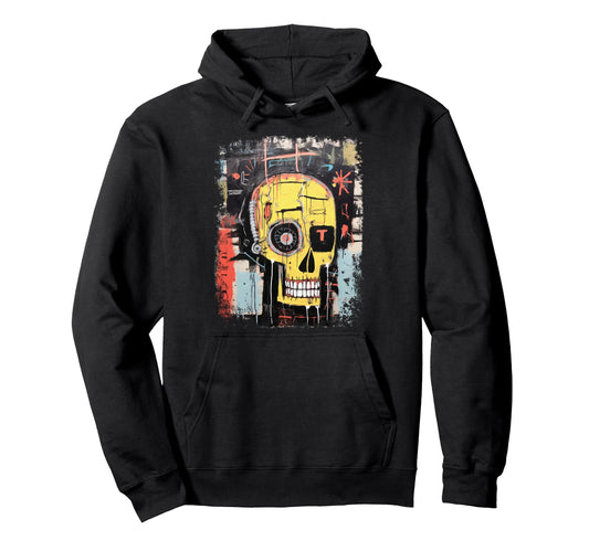 Aesthetic Streetwear Skull Hoodie - Minimalist Print for Adults - T-Shirt, Sweatshirt, Hoodie