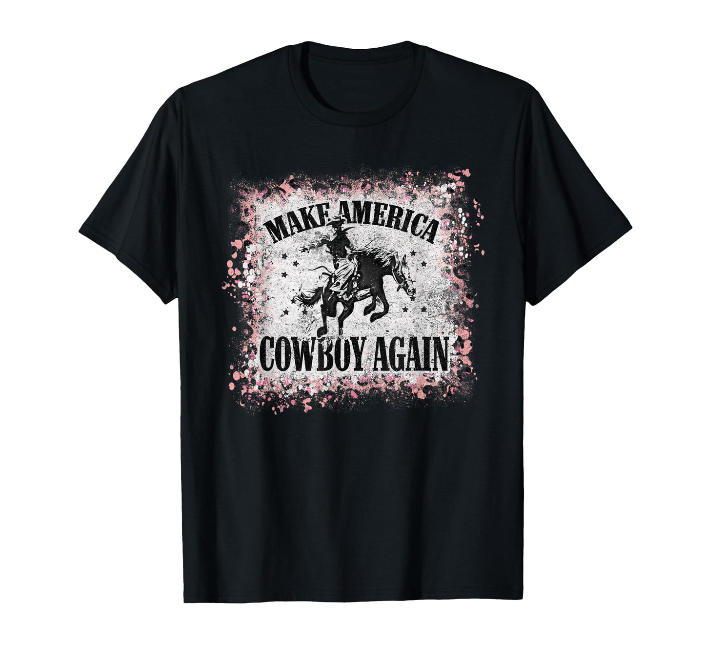 Leopard Bleached Makes America Cowboy T-Shirt - Unique Graphic Men Women - T-Shirt, Sweatshirt, Hoodie