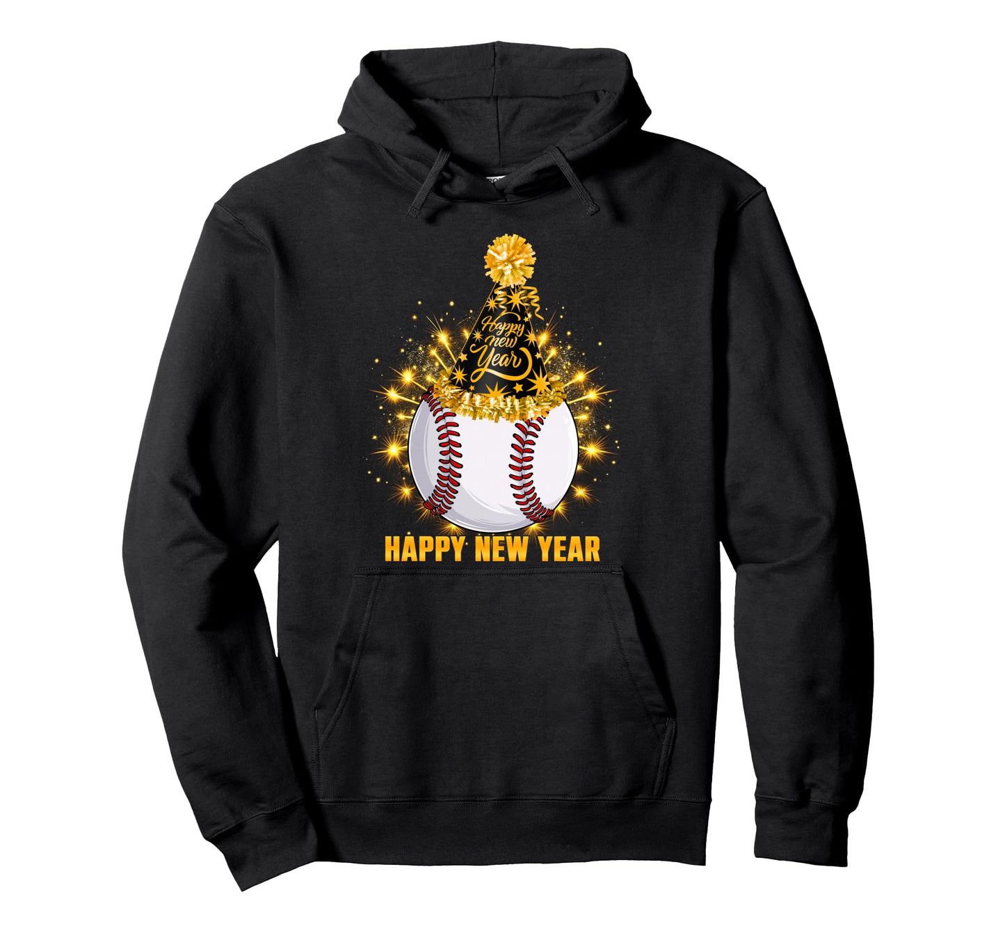 Happy New Year 2026 Baseball Party Hat Hoodie - Custom Art Print Unisex - T-Shirt, Sweatshirt, Hoodie