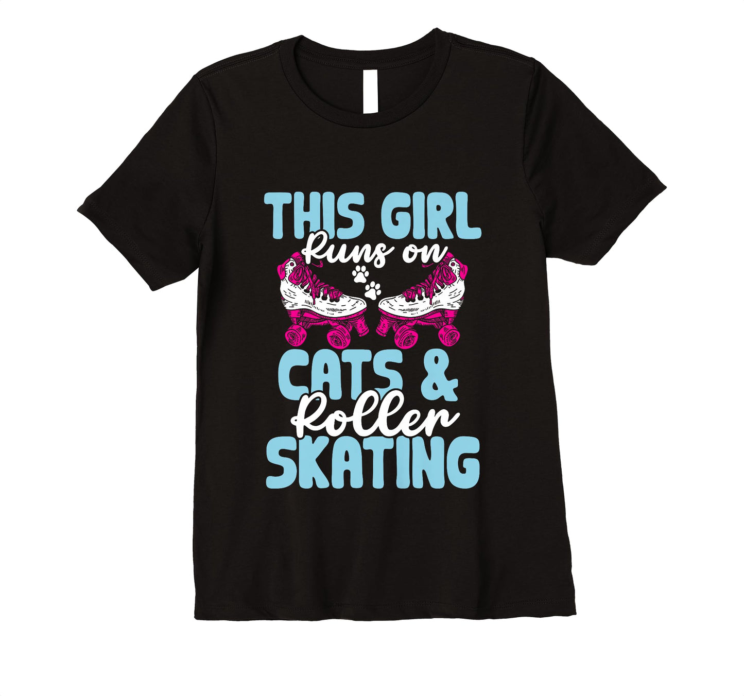 Rollerskate Funny Runs Cats And T-Shirt - Custom Art Print for Adults - T-Shirt, Sweatshirt, Hoodie