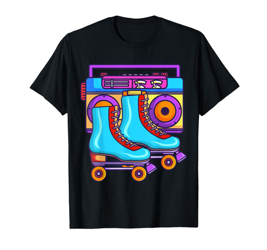 80S Rollerskates Roller Skating T-Shirt - Aesthetic Graphic Men Women - T-Shirt, Sweatshirt, Hoodie