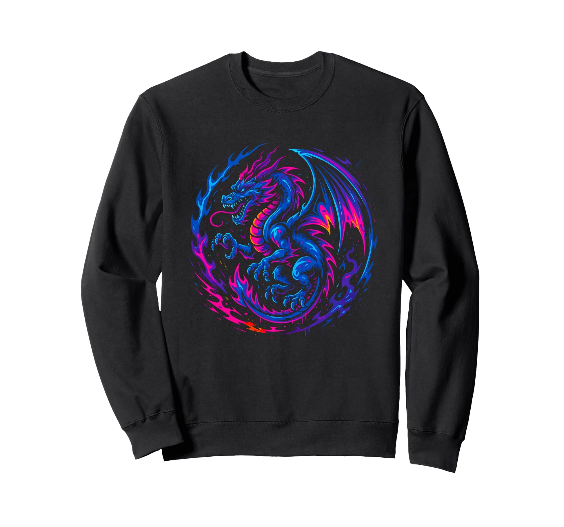 Dragon Heavy Metal Vaporwave Y2K 90S Sweatshirt - Aesthetic Graphic Unisex - T-Shirt, Sweatshirt, Hoodie