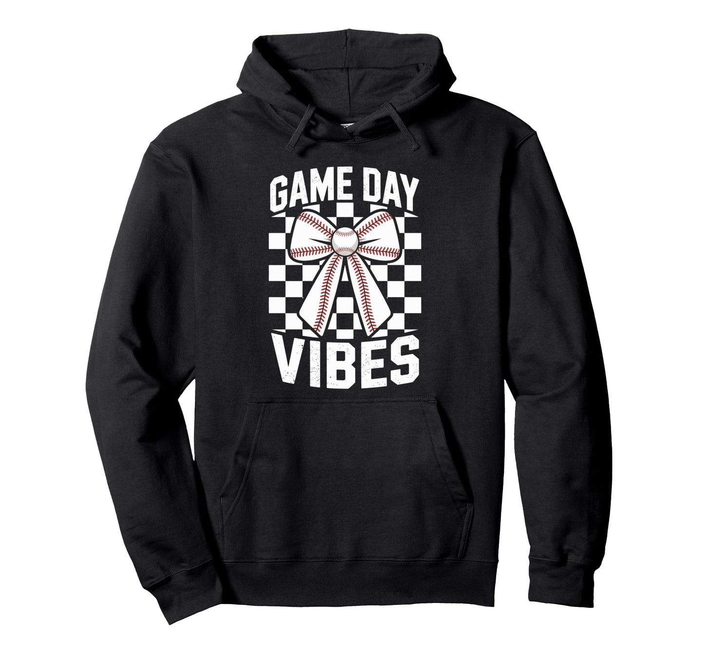 Game Day Vibes Coquette Bow Baseball Hoodie - Casual Everyday Wear Unisex - T-Shirt, Sweatshirt, Hoodie