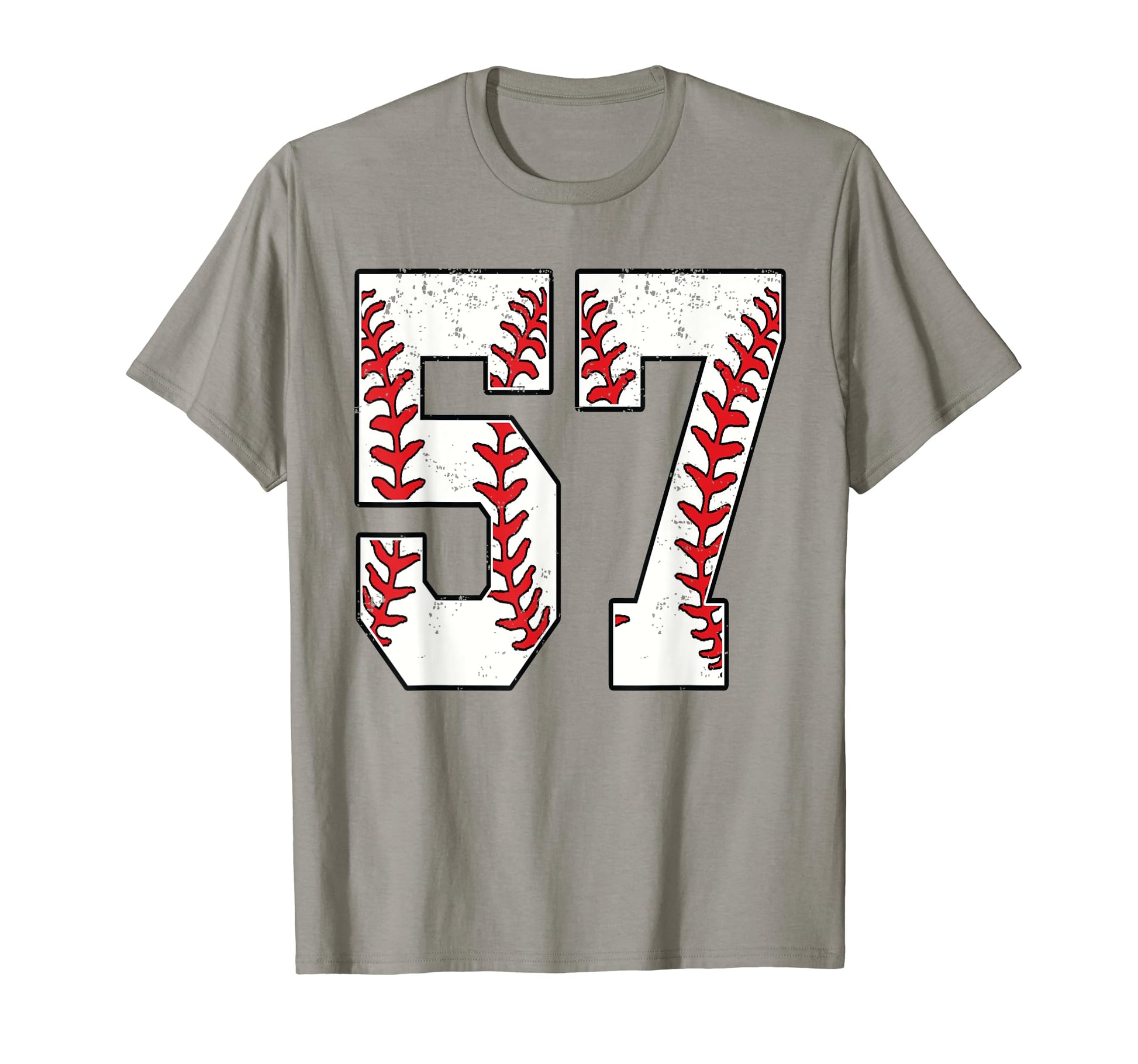 Number 57 Baseball 57 Jersey Number T-Shirt - Custom Art Print for Adults - T-Shirt, Sweatshirt, Hoodie