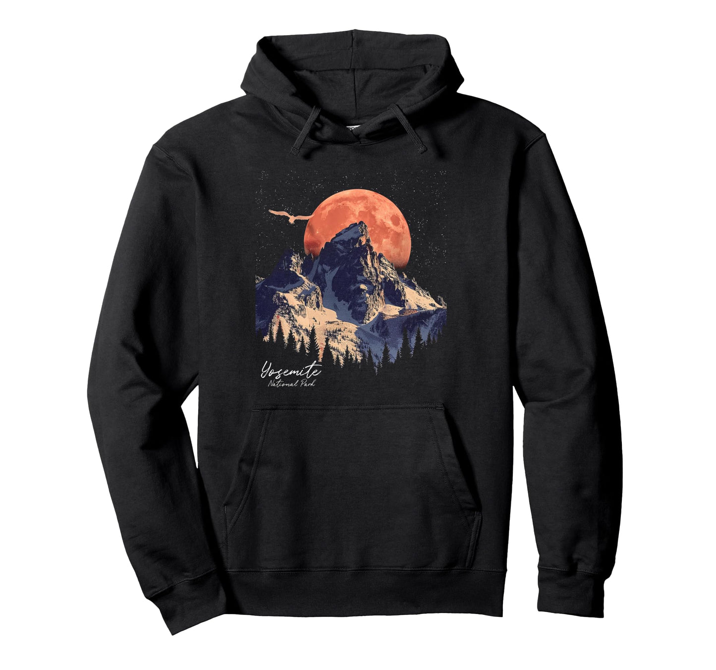 Yosemite Us National Park Mountain Hoodie - Custom Art Print for Adults - T-Shirt, Sweatshirt, Hoodie