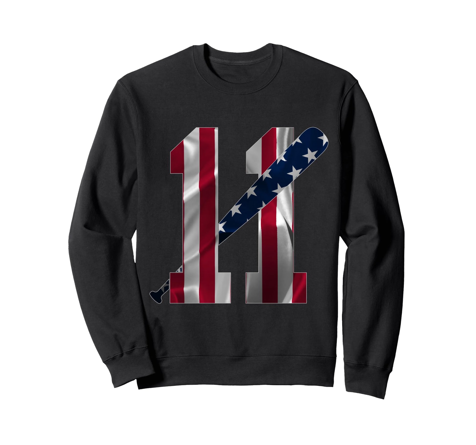 Number 11 Years Baseball 11Th Sweatshirt - Trendy Graphic for Adults - T-Shirt, Sweatshirt, Hoodie
