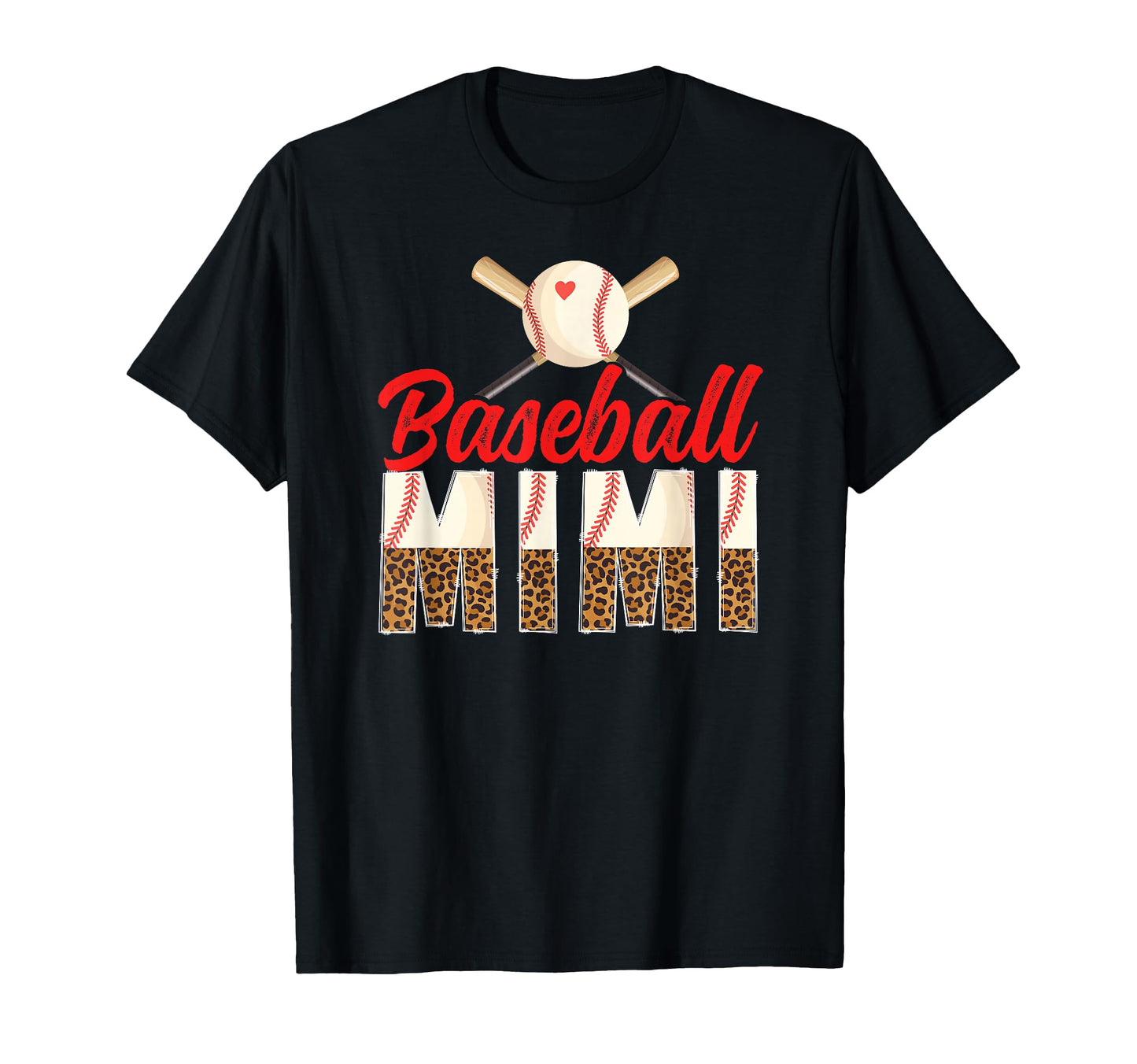 Baseball Mimi Leopard Mimi Baseball Player T-Shirt - Graphic Print Unisex - T-Shirt, Sweatshirt, Hoodie