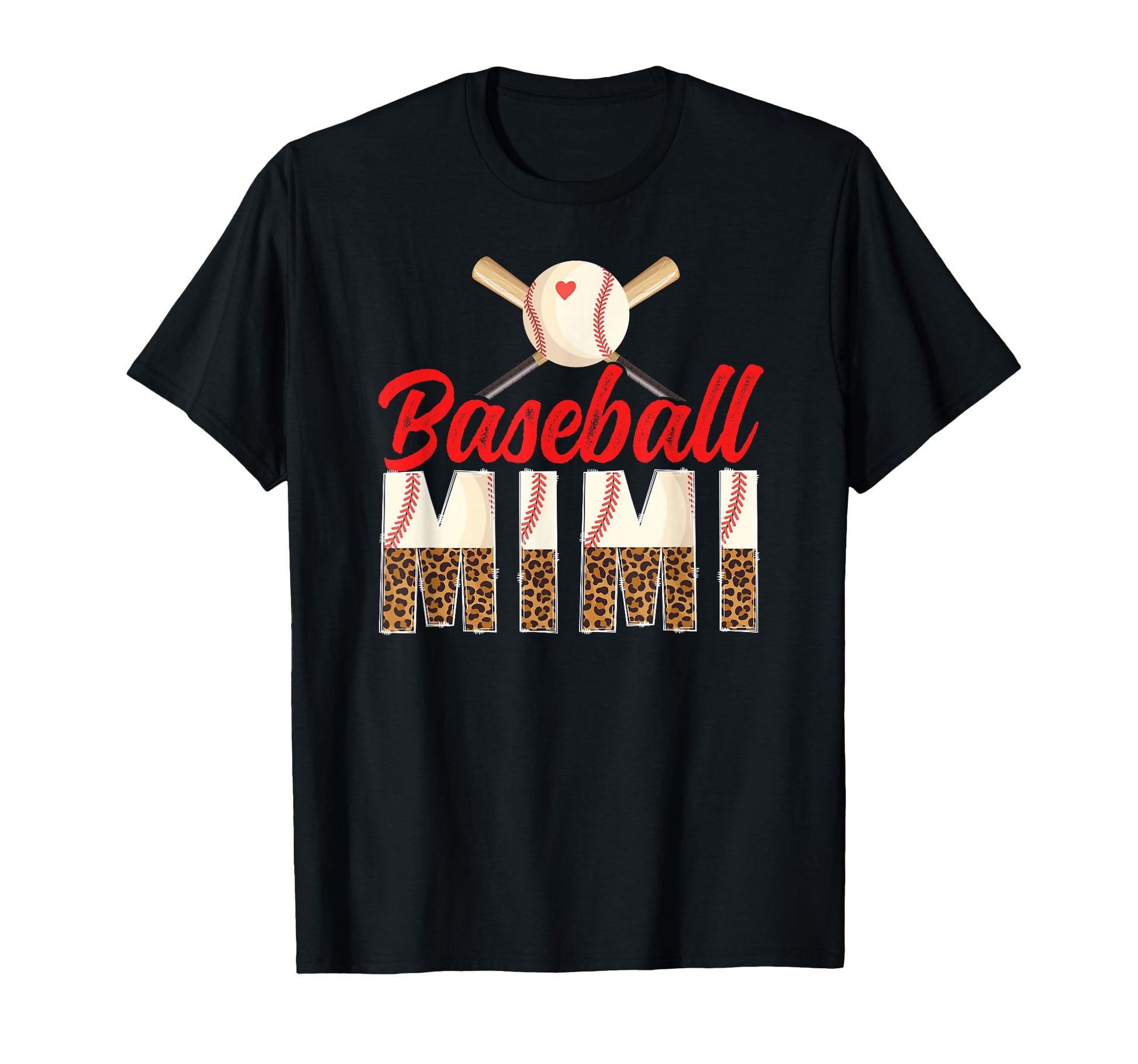 Baseball Mimi Leopard Mimi Baseball Player T-Shirt - Graphic Print Unisex - T-Shirt, Sweatshirt, Hoodie