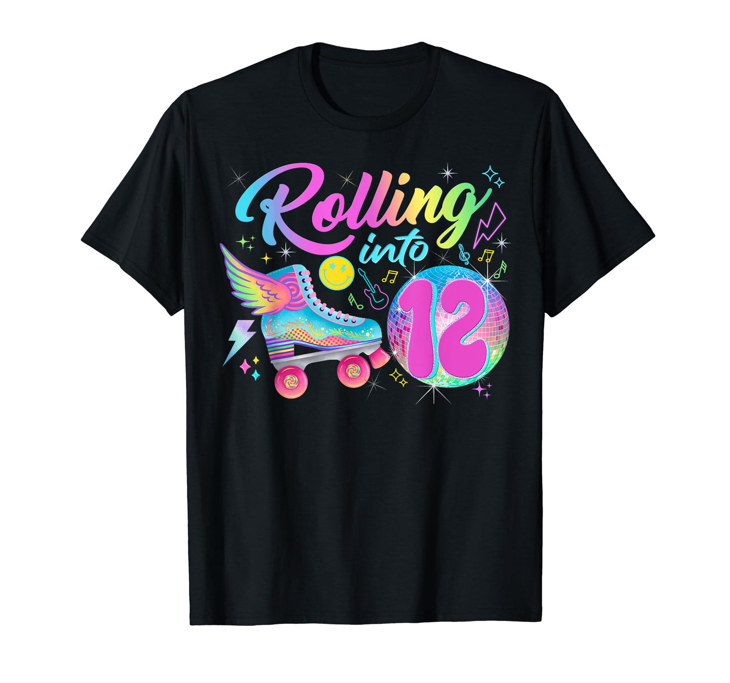 Roller Skates Birthday Disco Ball T-Shirt - Aesthetic Graphic for Adults - T-Shirt, Sweatshirt, Hoodie