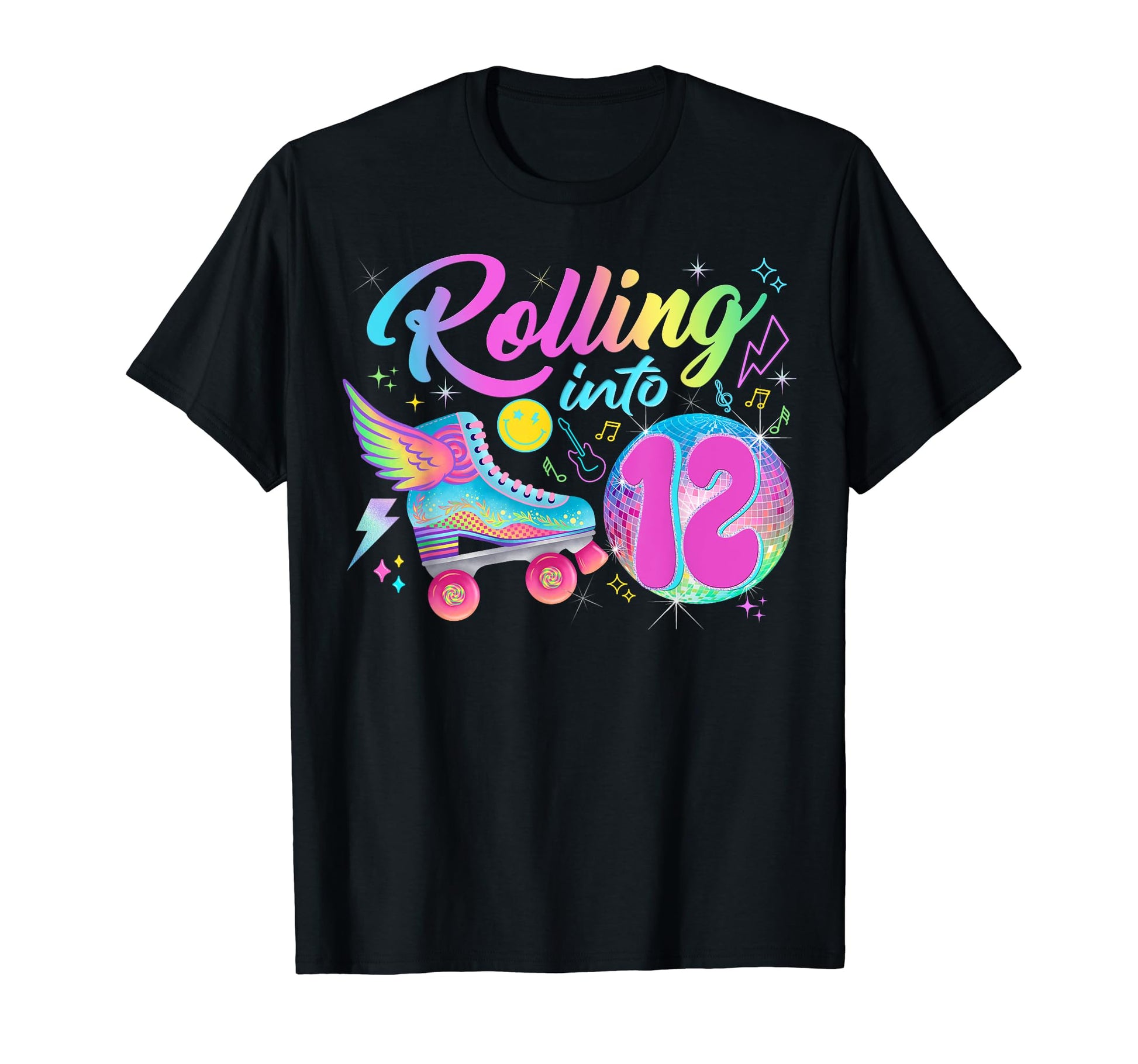 Roller Skates Birthday Disco Ball T-Shirt - Aesthetic Graphic for Adults - T-Shirt, Sweatshirt, Hoodie