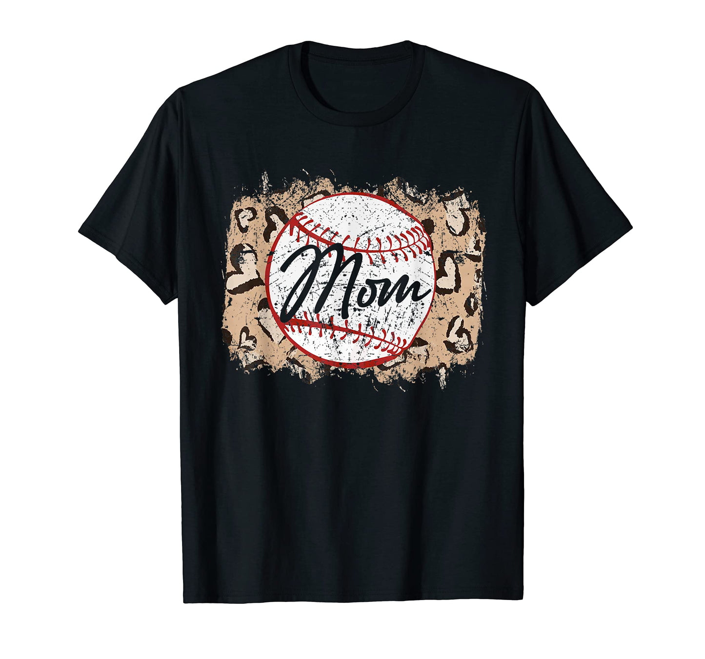 Baseball Mom Leopard Baseball Lovers T-Shirt - Graphic Print Unisex - T-Shirt, Sweatshirt, Hoodie