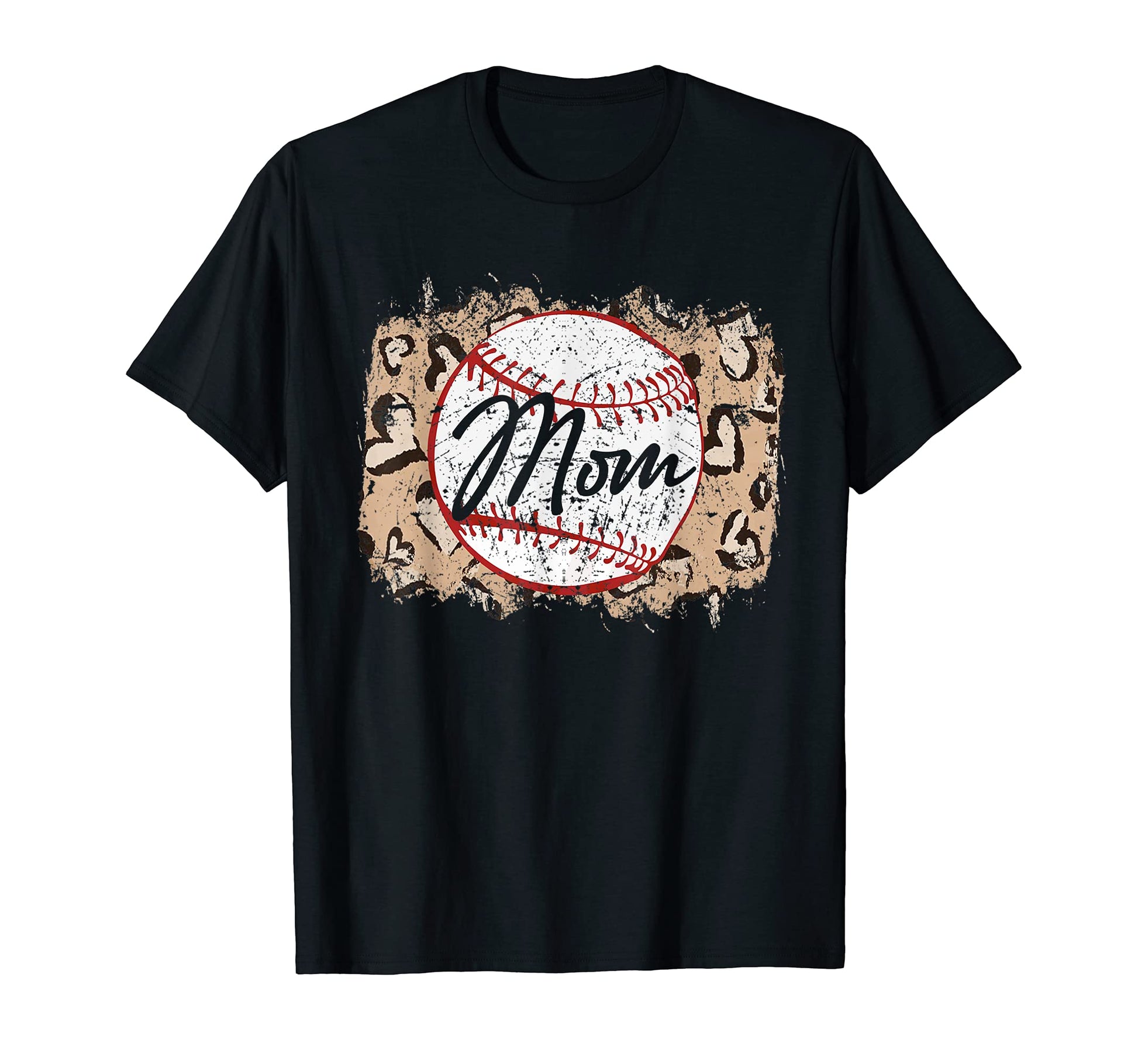 Baseball Mom Leopard Baseball Lovers T-Shirt - Graphic Print Unisex - T-Shirt, Sweatshirt, Hoodie
