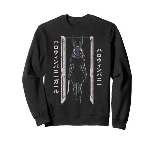 Anime Horror Bunny Aesthetic Soft Sweatshirt - Aesthetic Graphic Men Women - T-Shirt, Sweatshirt, Hoodie