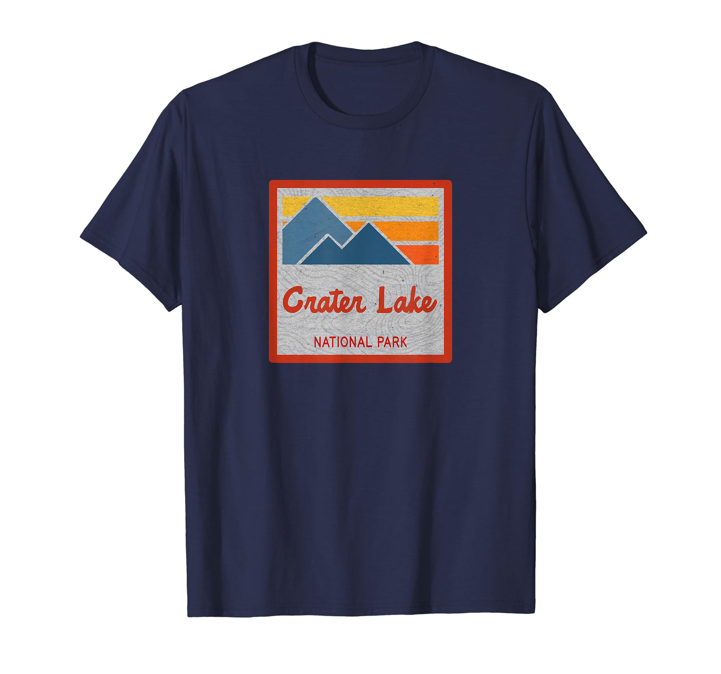 Crater Lake National Park Stripes T-Shirt - Novelty Apparel Unisex - T-Shirt, Sweatshirt, Hoodie