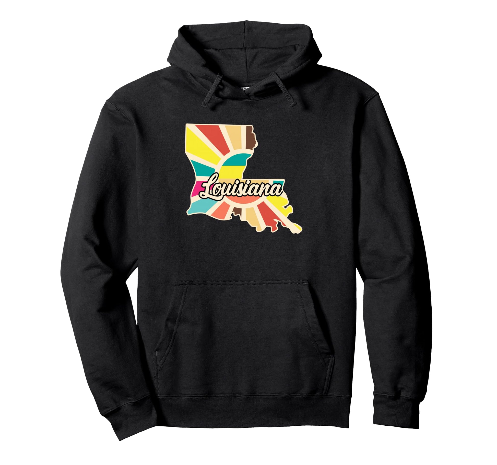 Louisiana Colorful Pride State Hoodie - Fun Novelty Design for Adults - T-Shirt, Sweatshirt, Hoodie