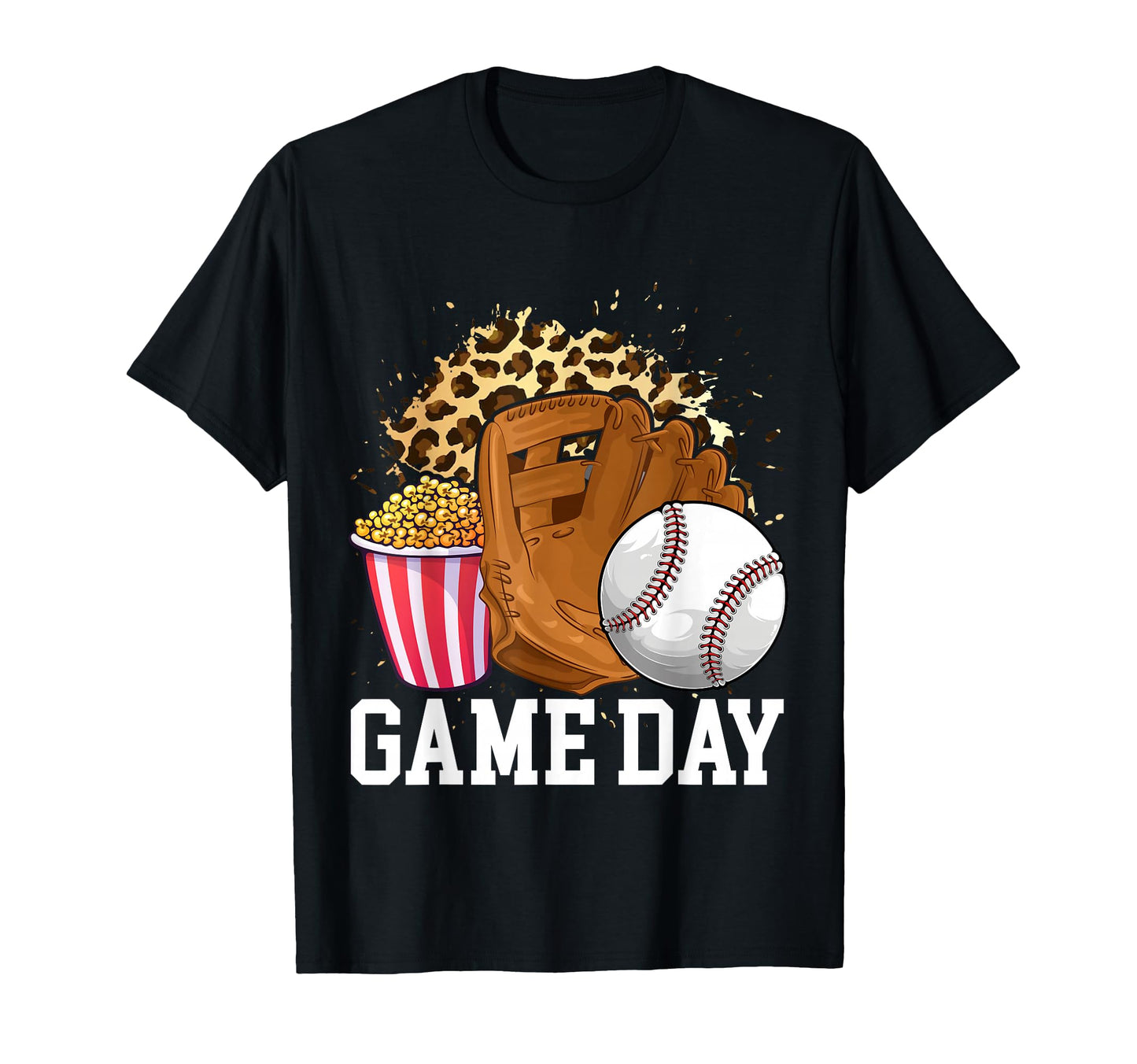 Baseball Nana Leopard Game Day Baseball T-Shirt - Novelty Apparel Unisex - T-Shirt, Sweatshirt, Hoodie